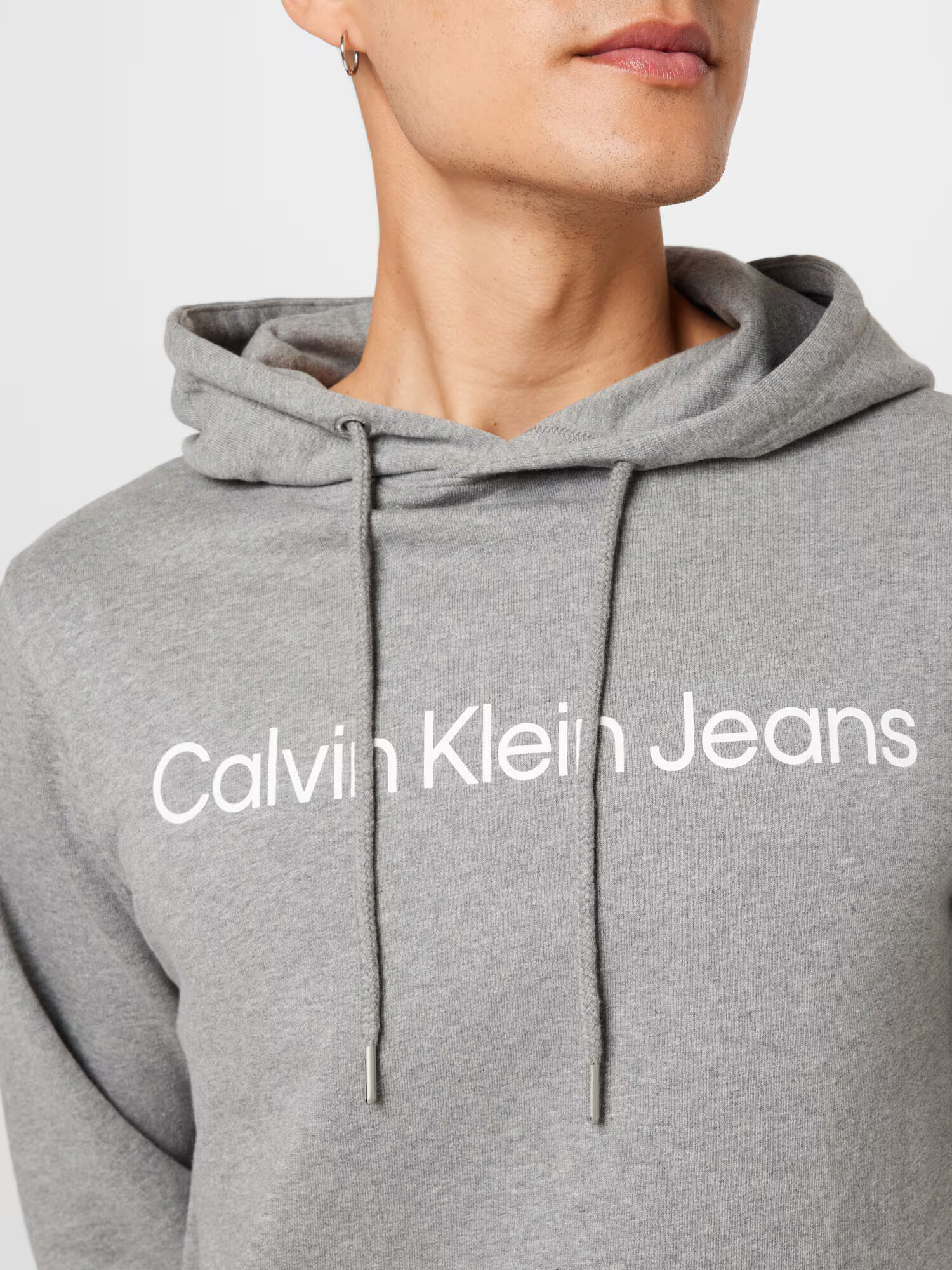 Calvin Klein Jeans Mikina sivá / biela - Pepit.sk