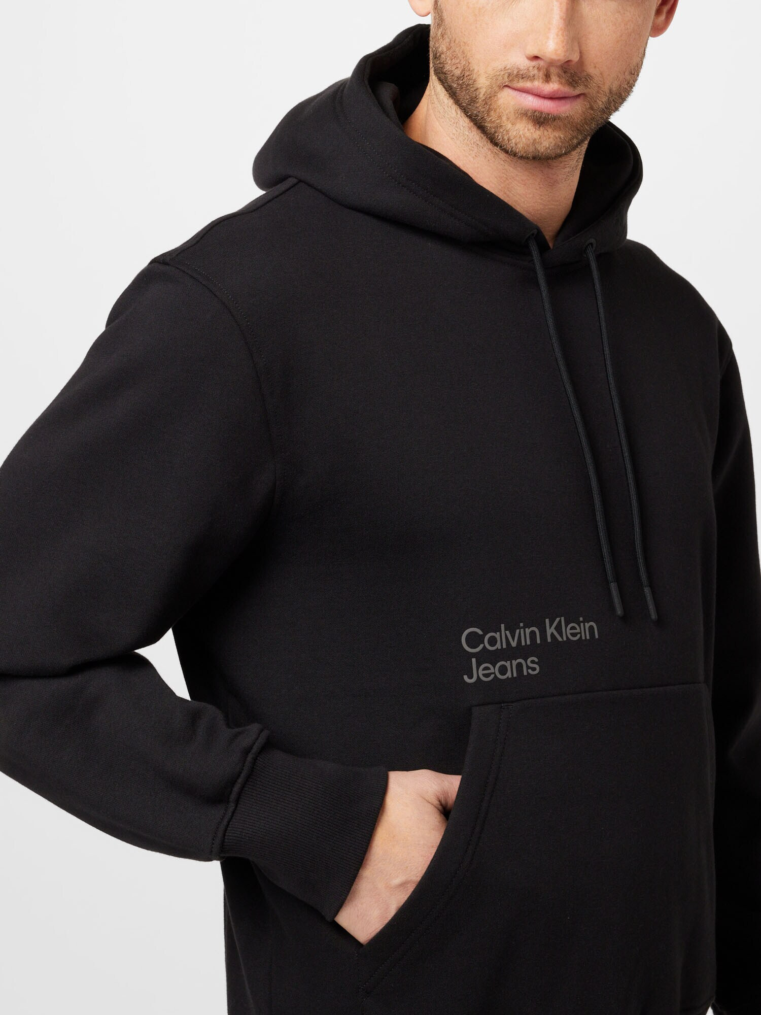 Calvin Klein Jeans Mikina tmavošedá / čierna - Pepit.sk