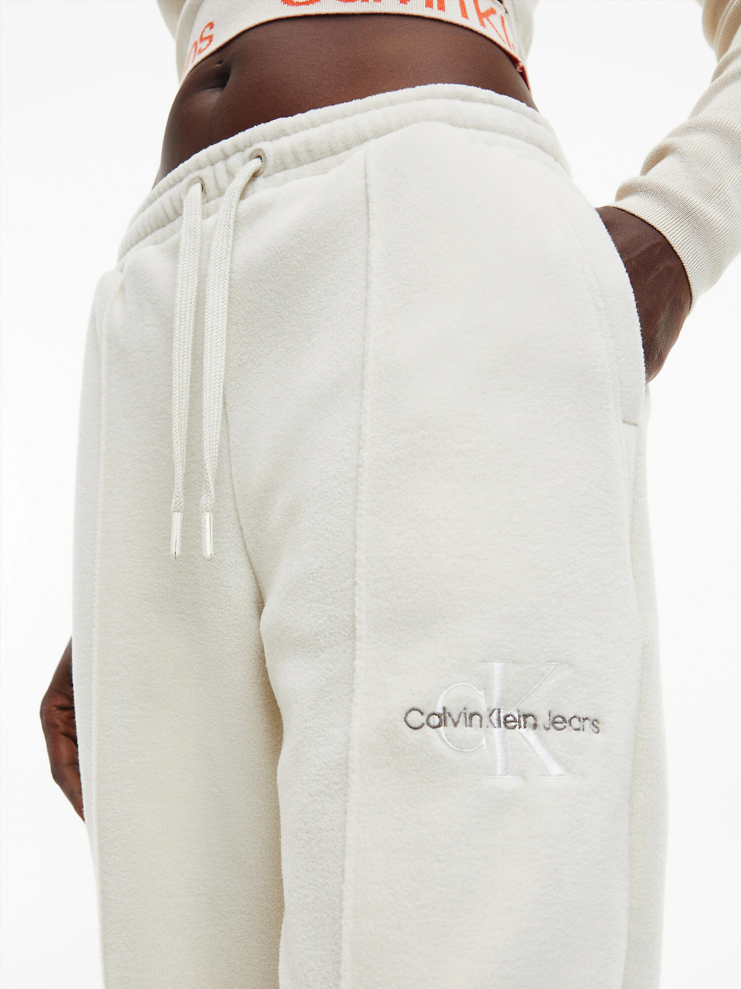 Calvin Klein Jeans Nohavice biela - Pepit.sk