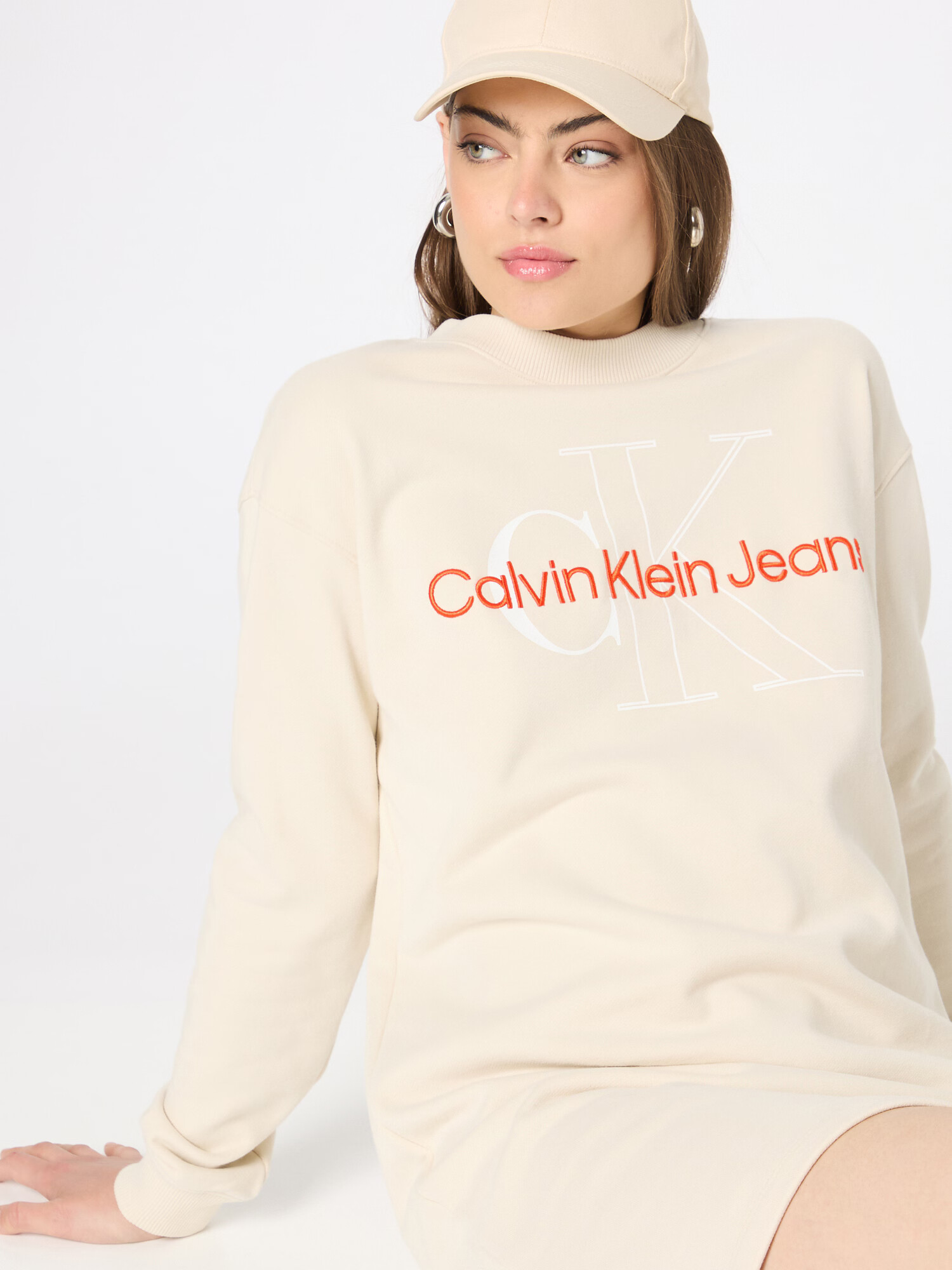 Calvin Klein Jeans Šaty krémová / oranžová / biela - Pepit.sk