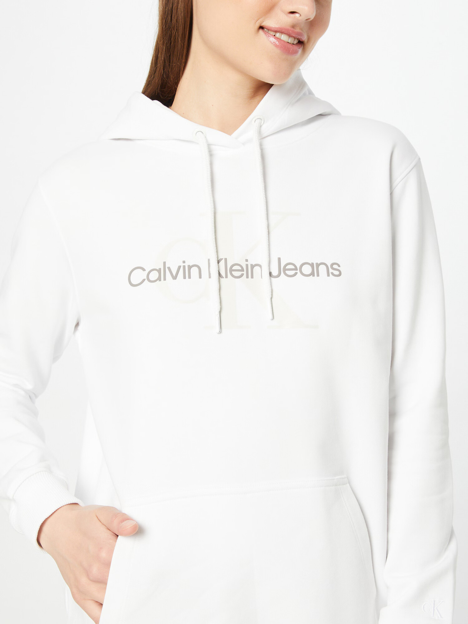 Calvin Klein Jeans Šaty krémová / tmavosivá / biela - Pepit.sk