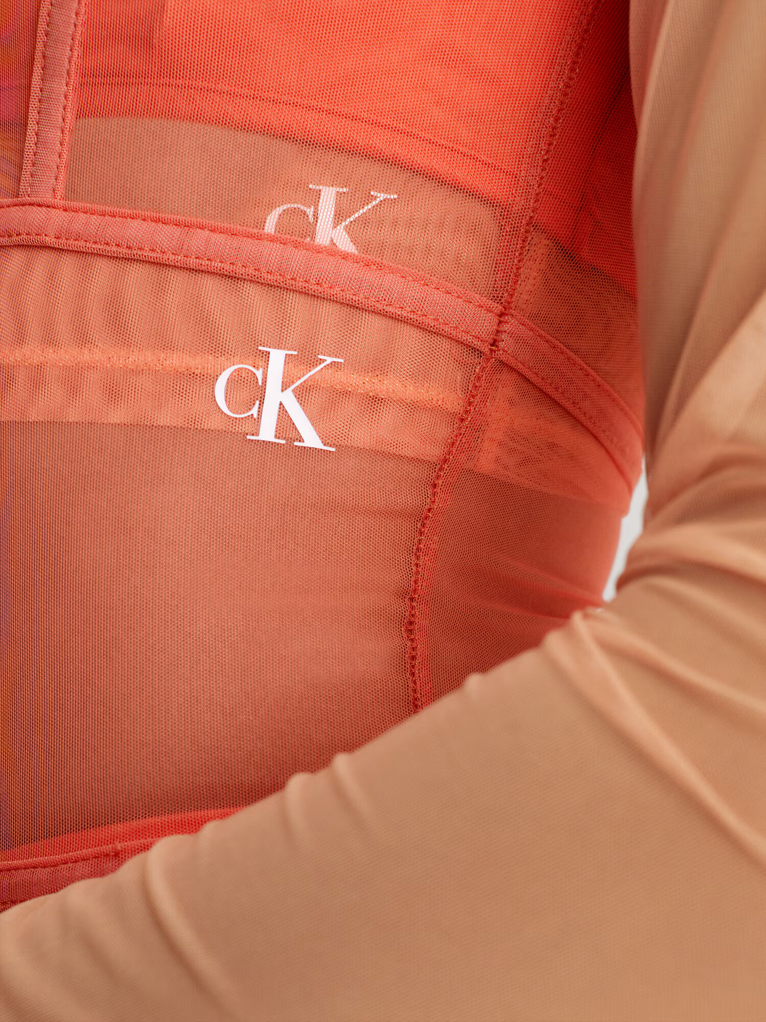 Calvin Klein Jeans Šaty oranžová / biela - Pepit.sk