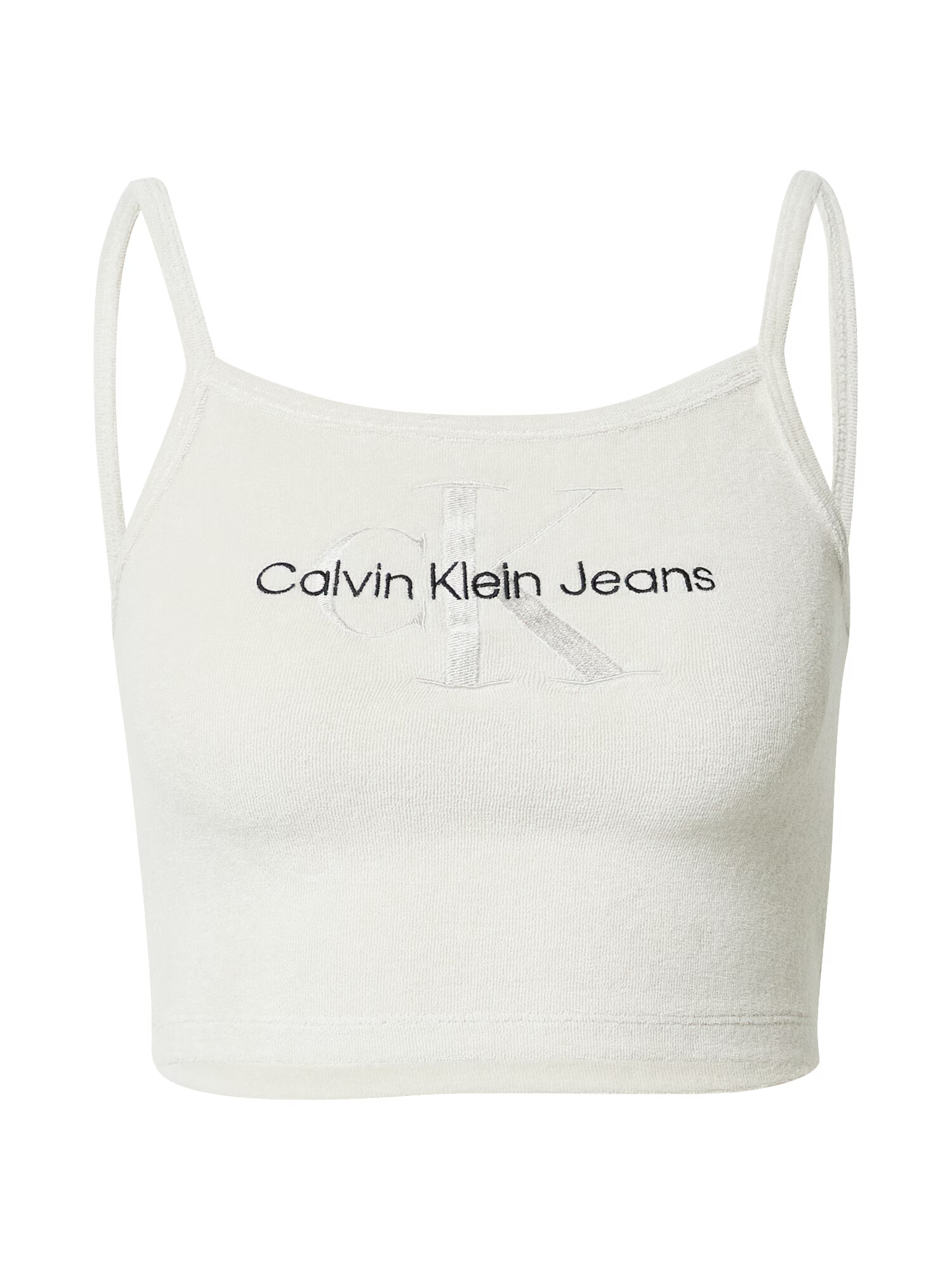 Calvin Klein Jeans Top čierna / strieborná / biela - Pepit.sk