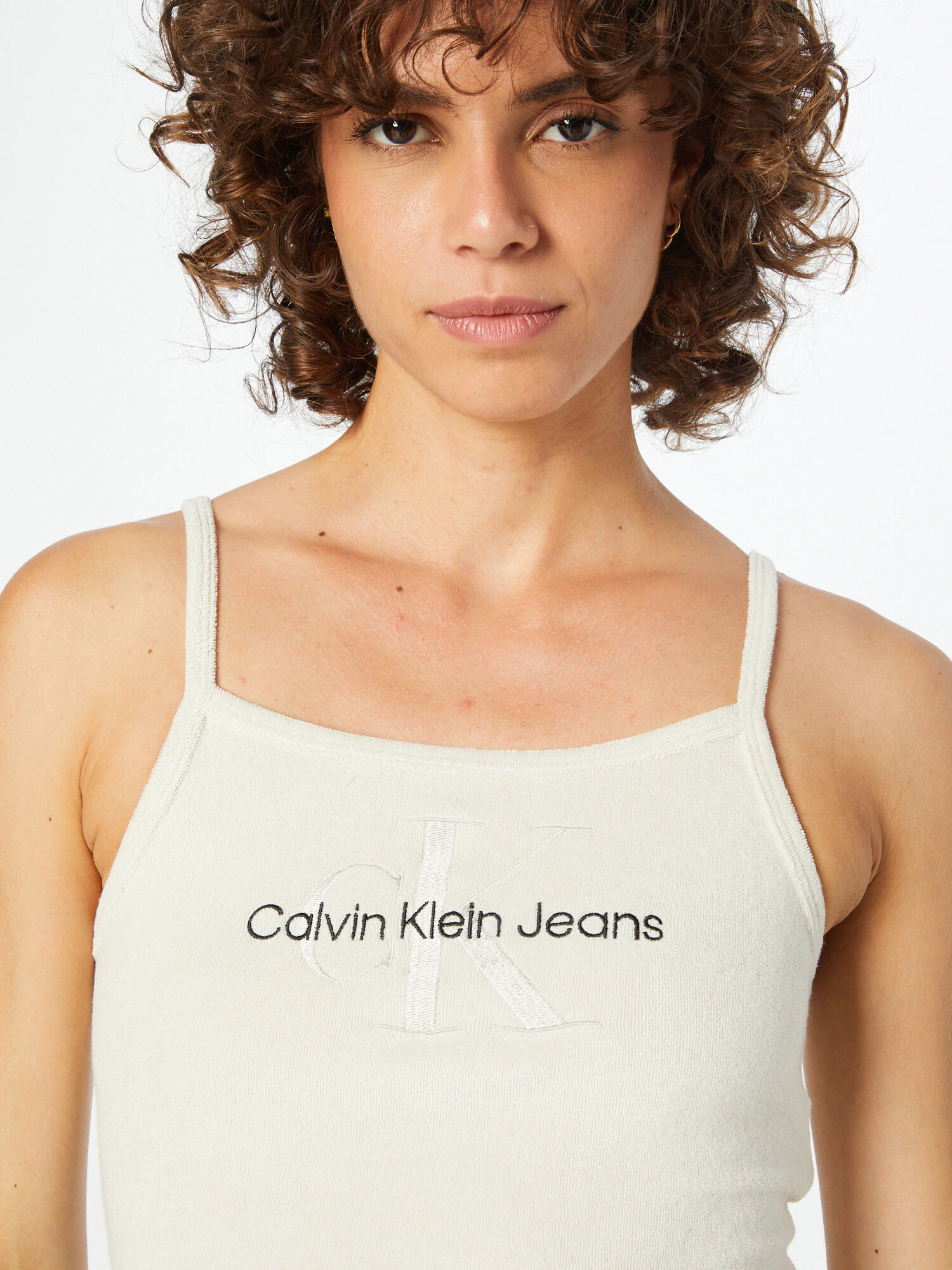 Calvin Klein Jeans Top čierna / strieborná / biela - Pepit.sk