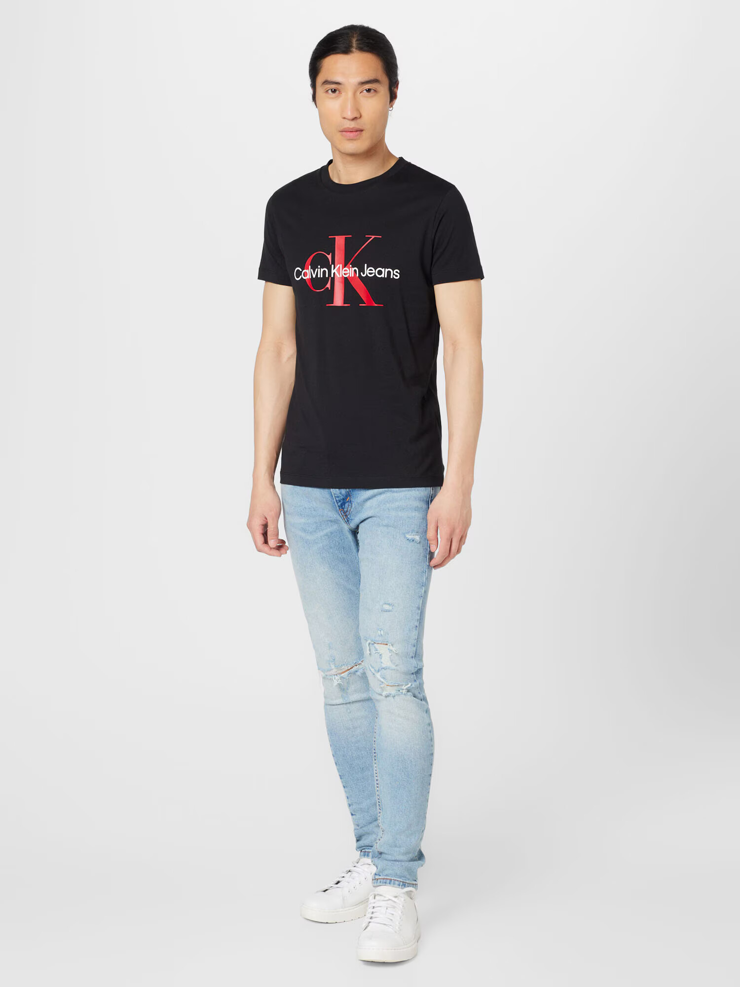 Calvin Klein Jeans Tričko červená / čierna / biela - Pepit.sk