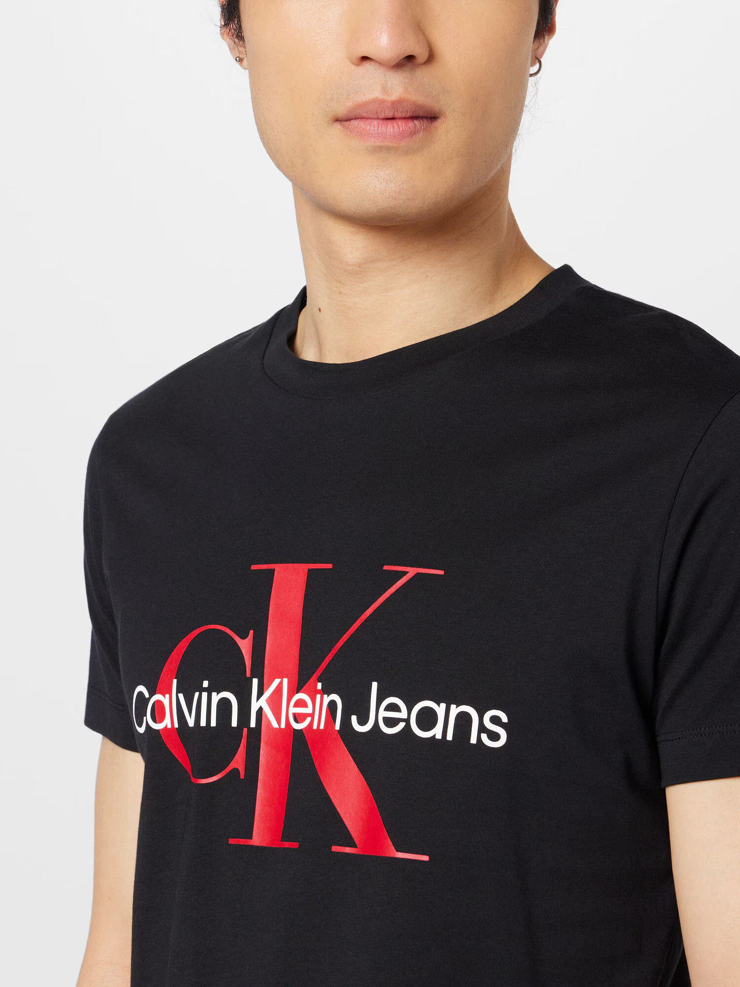 Calvin Klein Jeans Tričko červená / čierna / biela - Pepit.sk