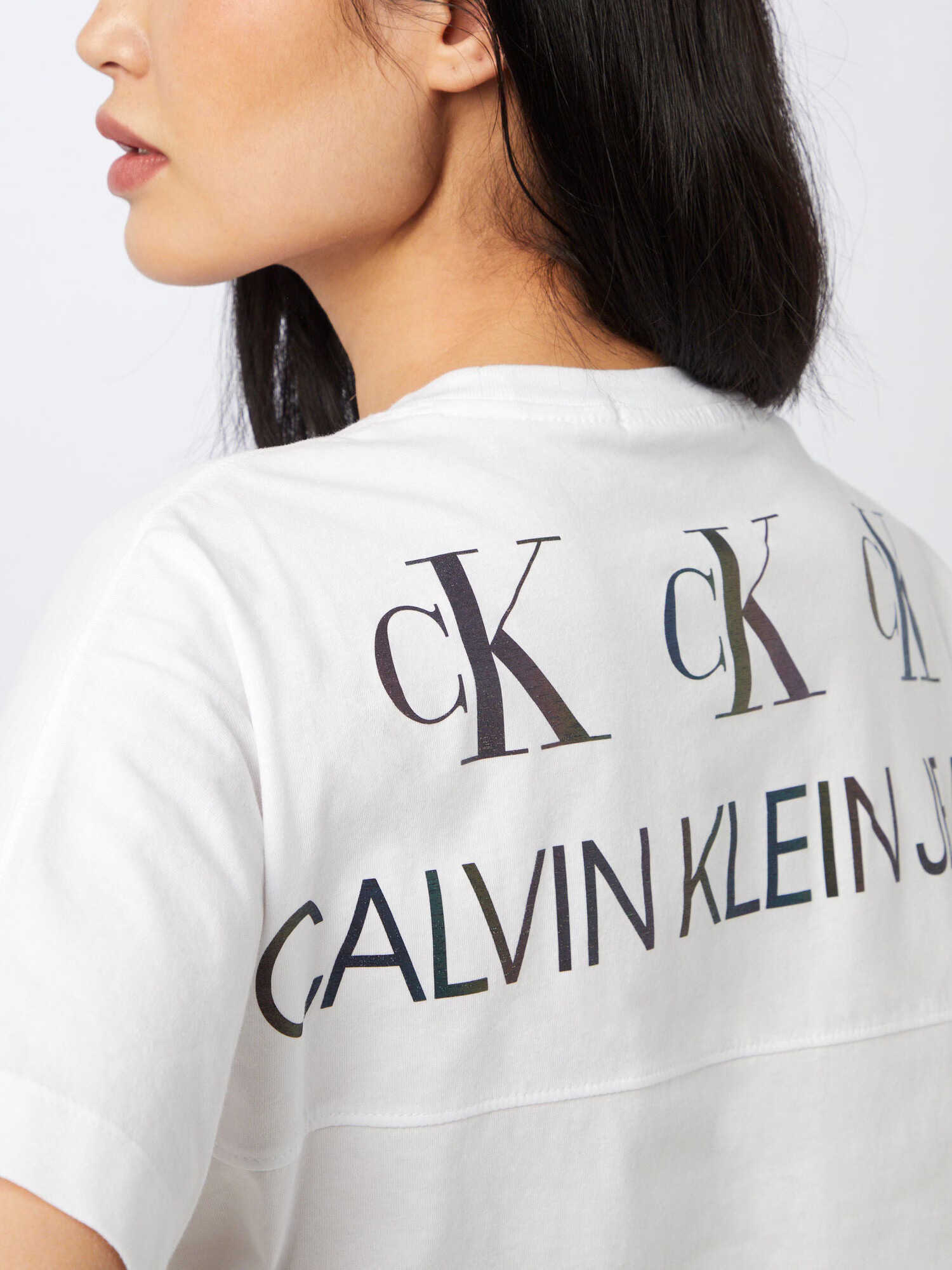 Calvin Klein Jeans Tričko čierna / biela - Pepit.sk