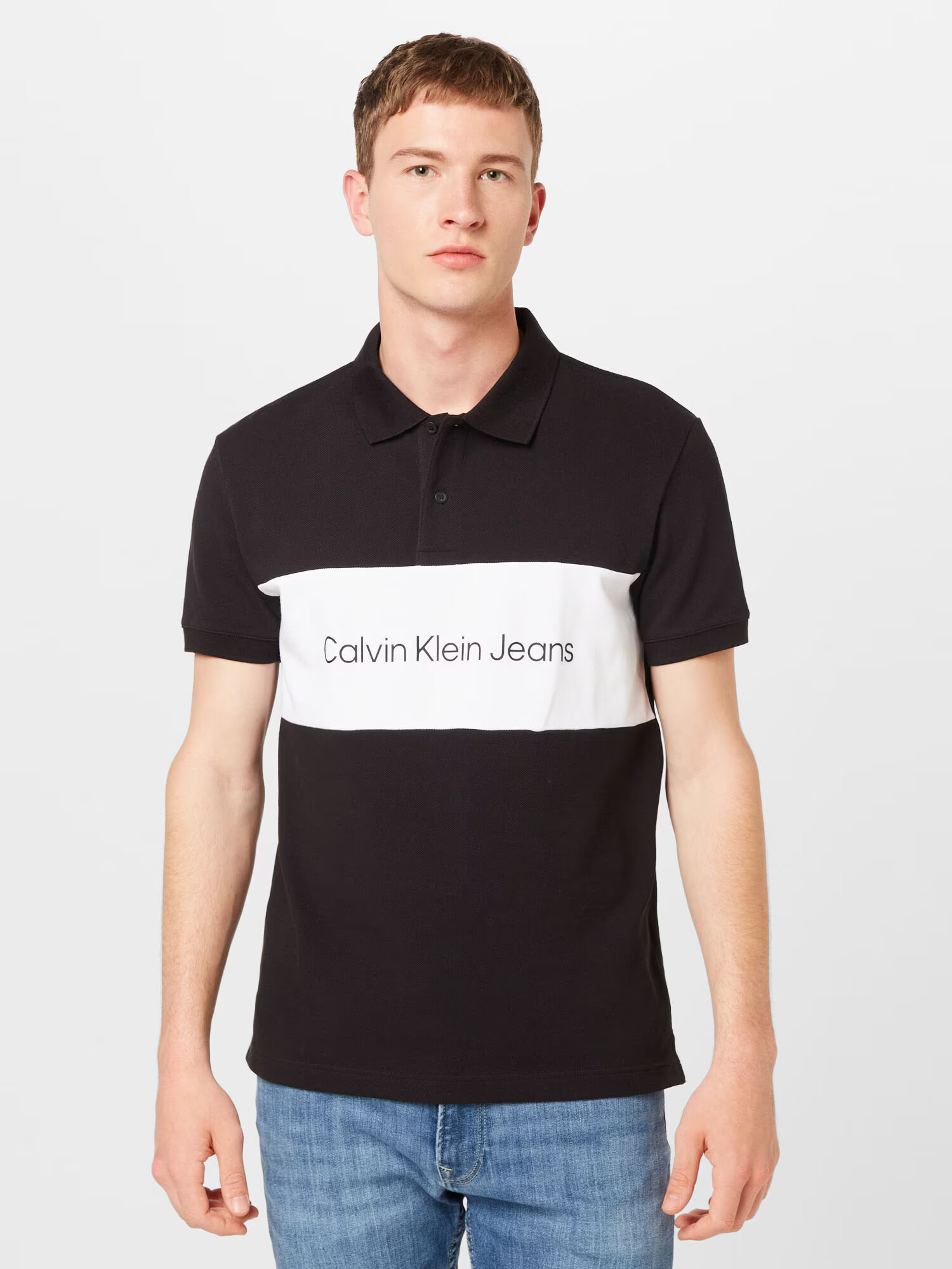 Calvin Klein Jeans Tričko čierna / biela - Pepit.sk