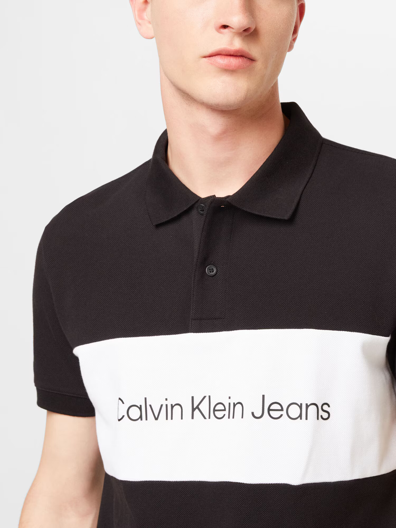 Calvin Klein Jeans Tričko čierna / biela - Pepit.sk