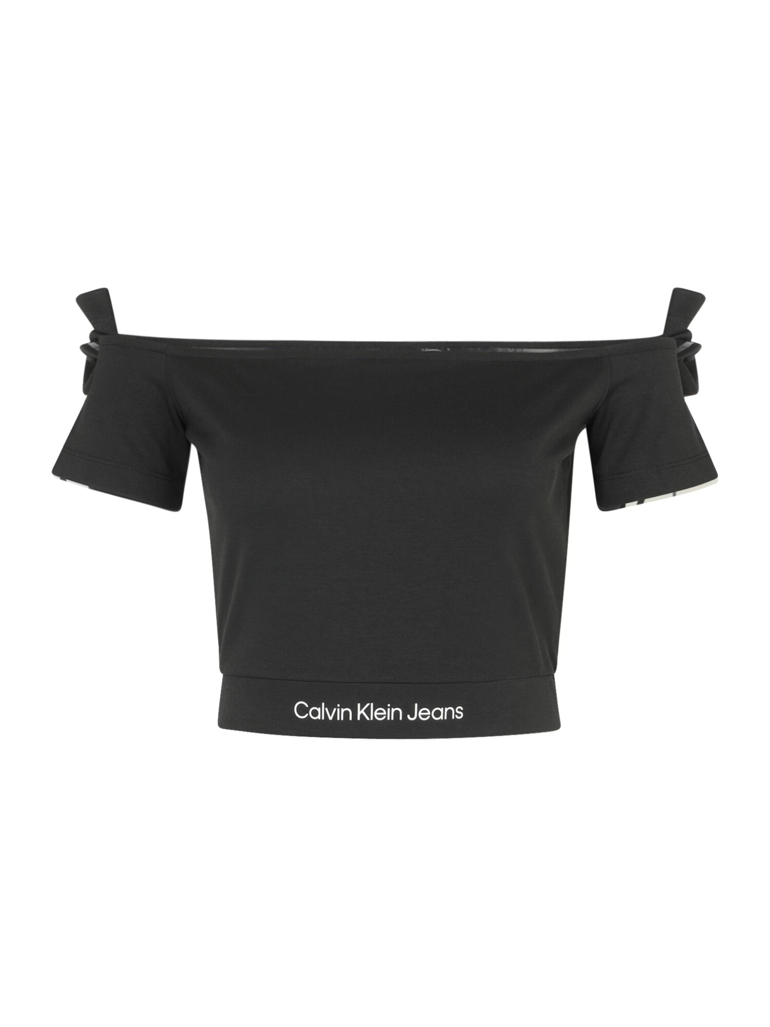 Calvin Klein Jeans Tričko čierna / biela - Pepit.sk