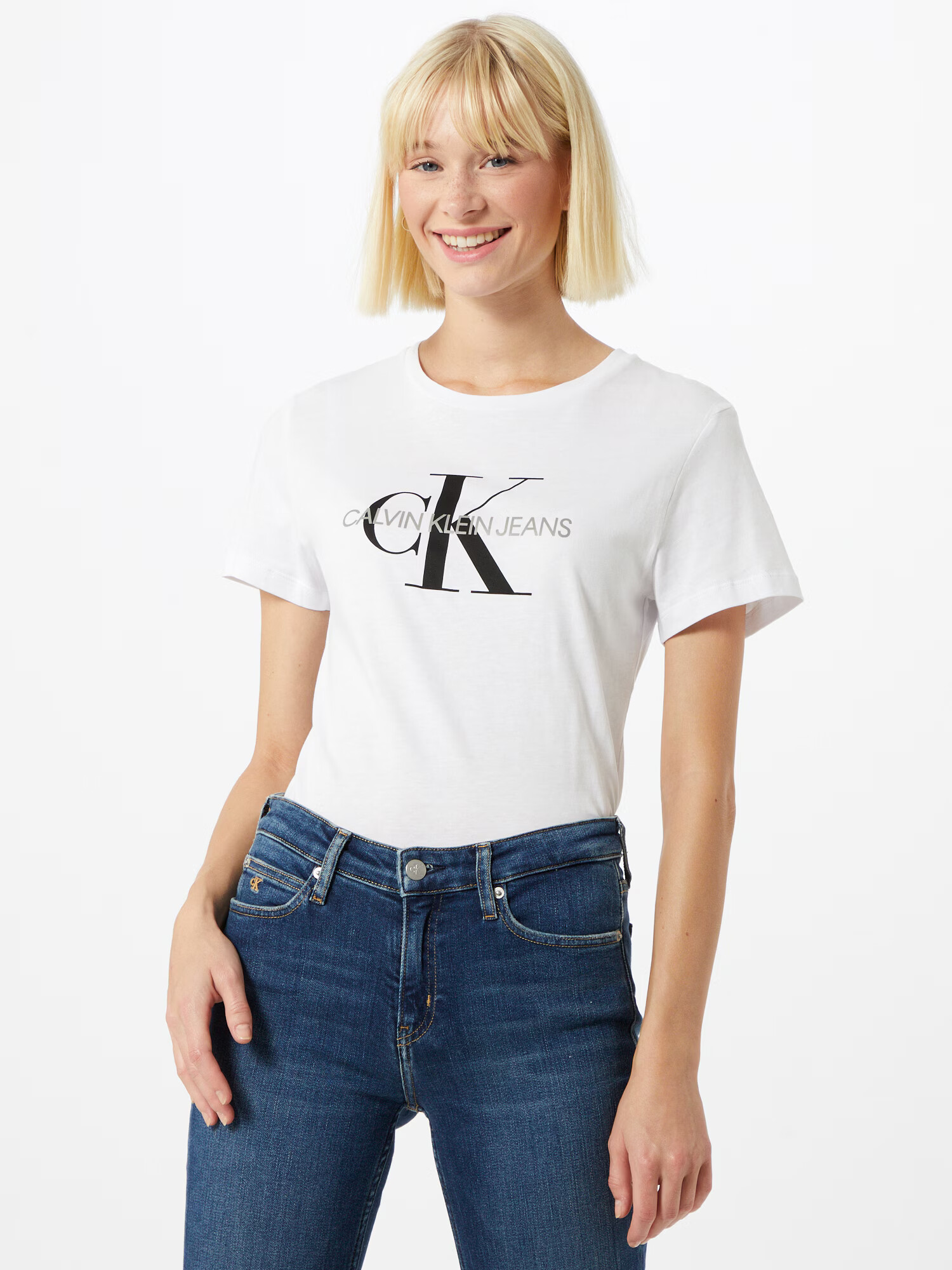 Calvin Klein Jeans Tričko čierna / biela - Pepit.sk