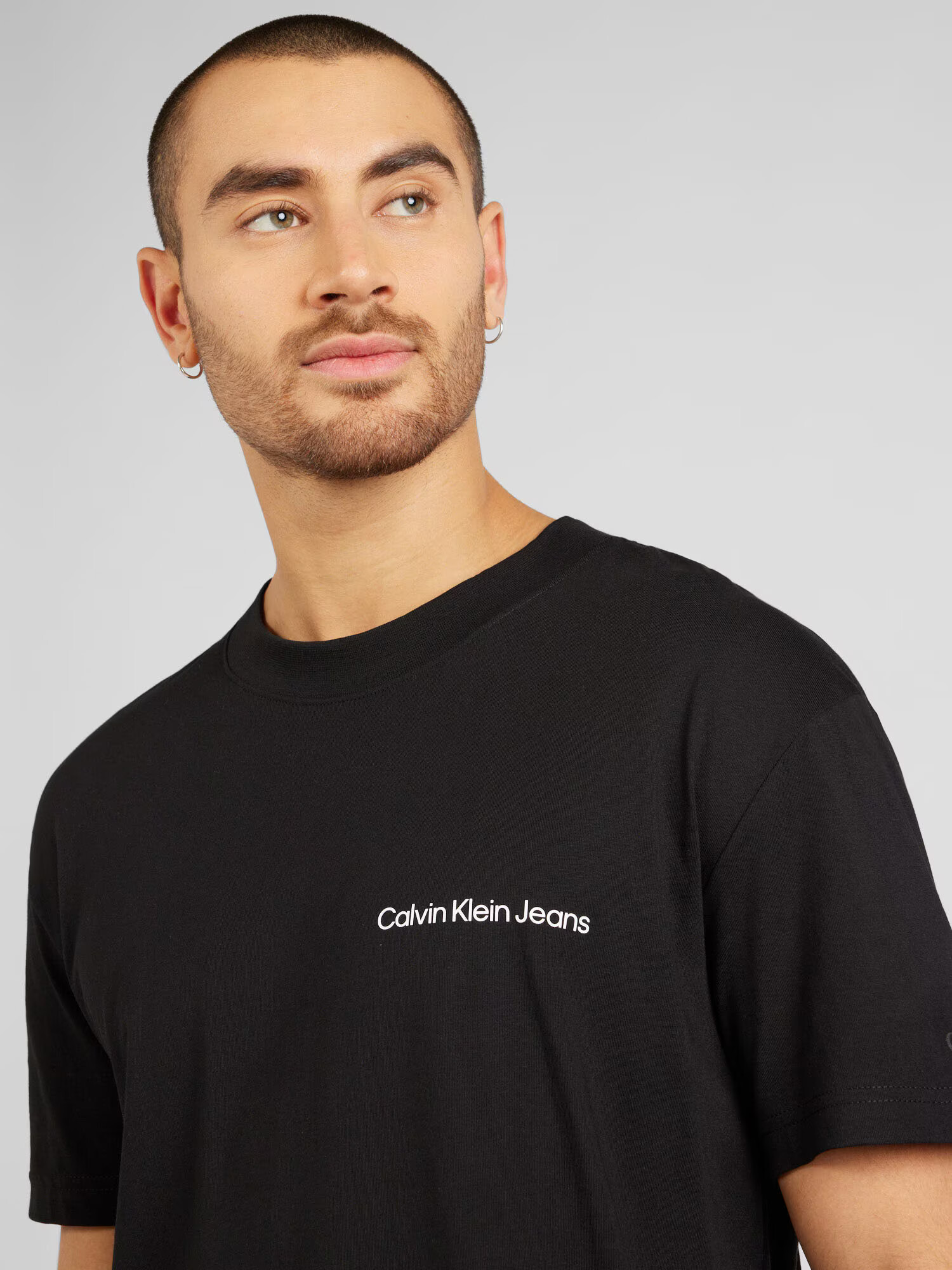 Calvin Klein Jeans Tričko 'Institutional' čierna / biela - Pepit.sk