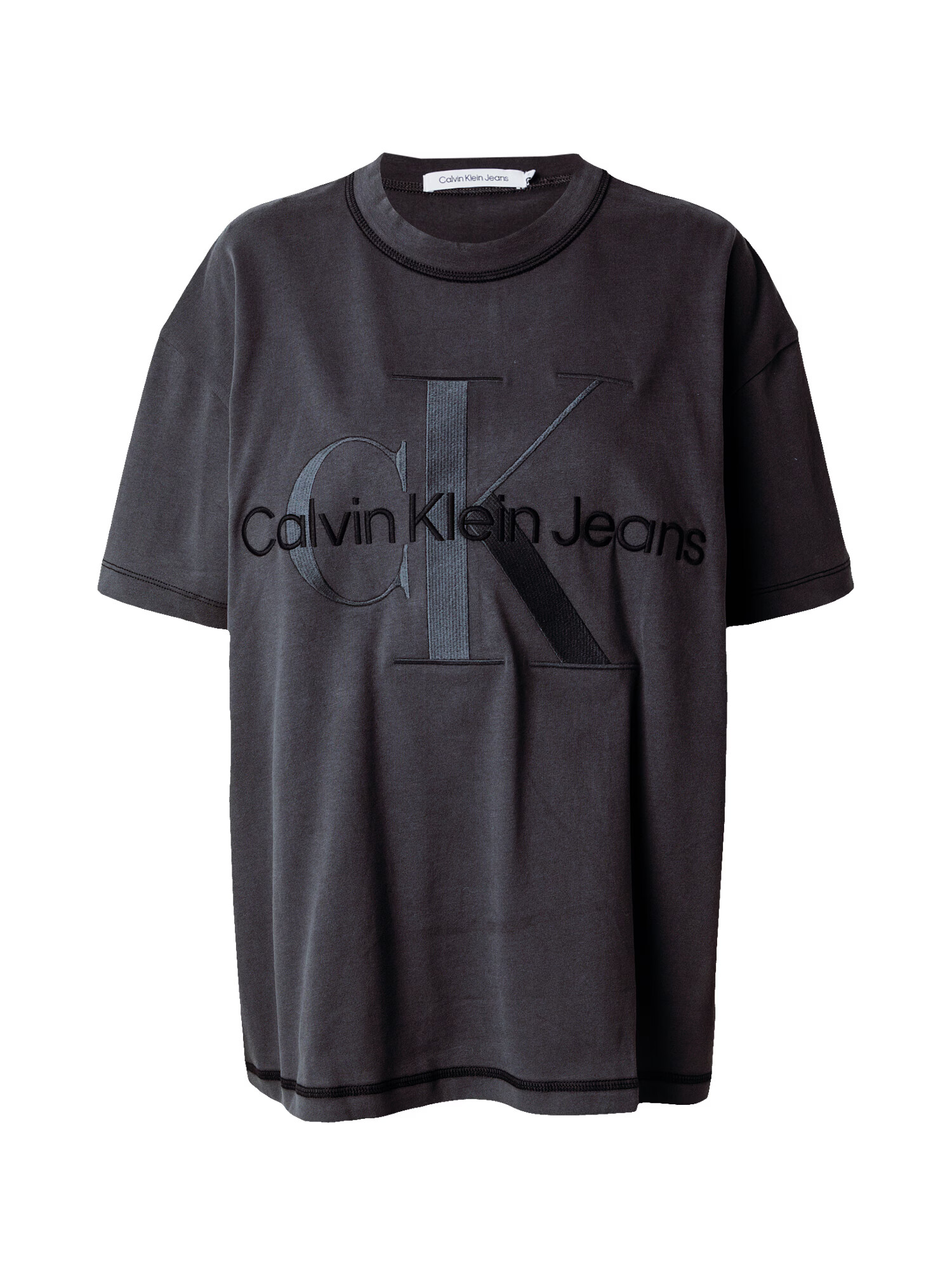 Calvin Klein Jeans Tričko sivá / čierna - Pepit.sk