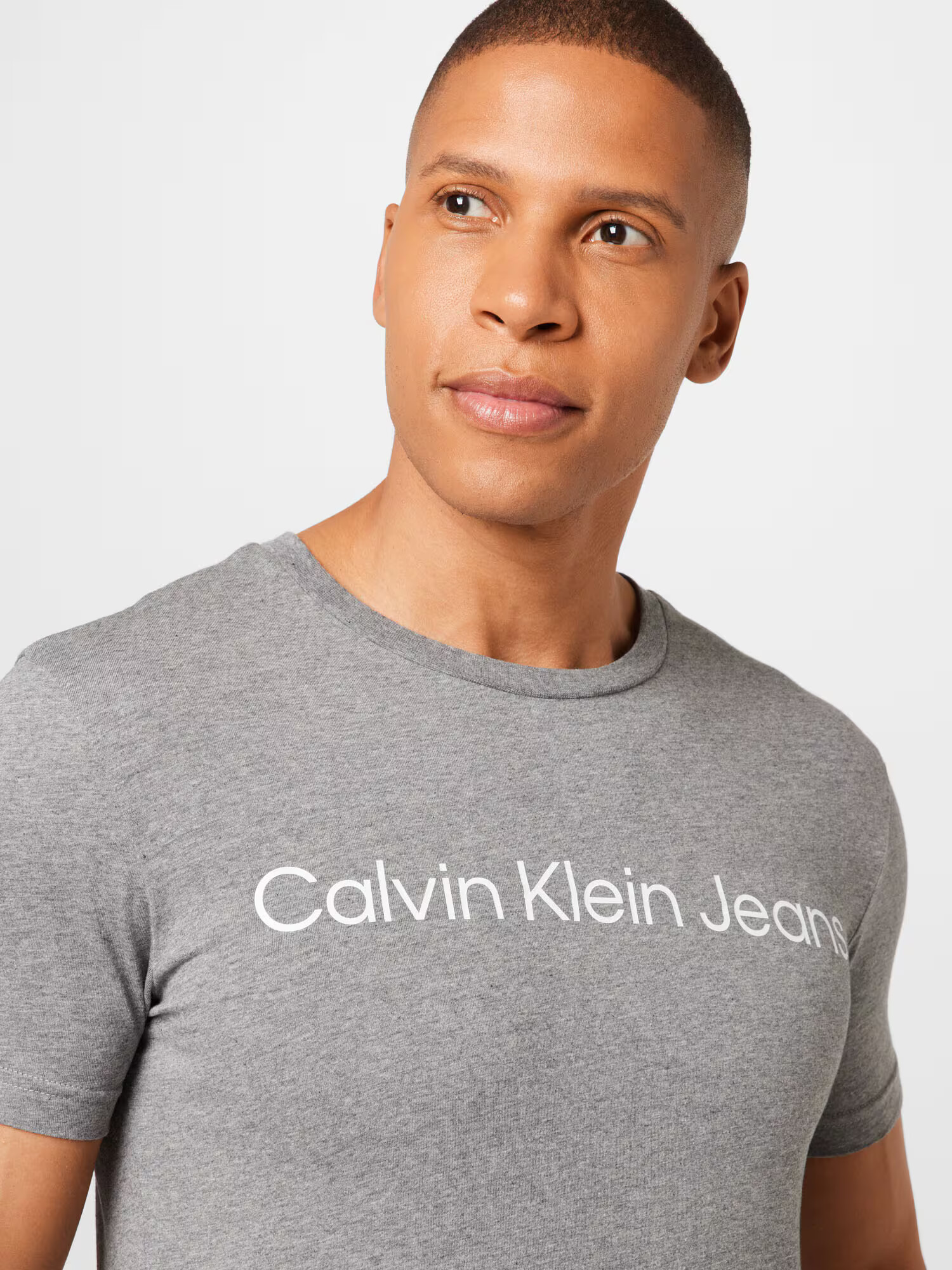 Calvin Klein Jeans Tričko sivá melírovaná / biela - Pepit.sk