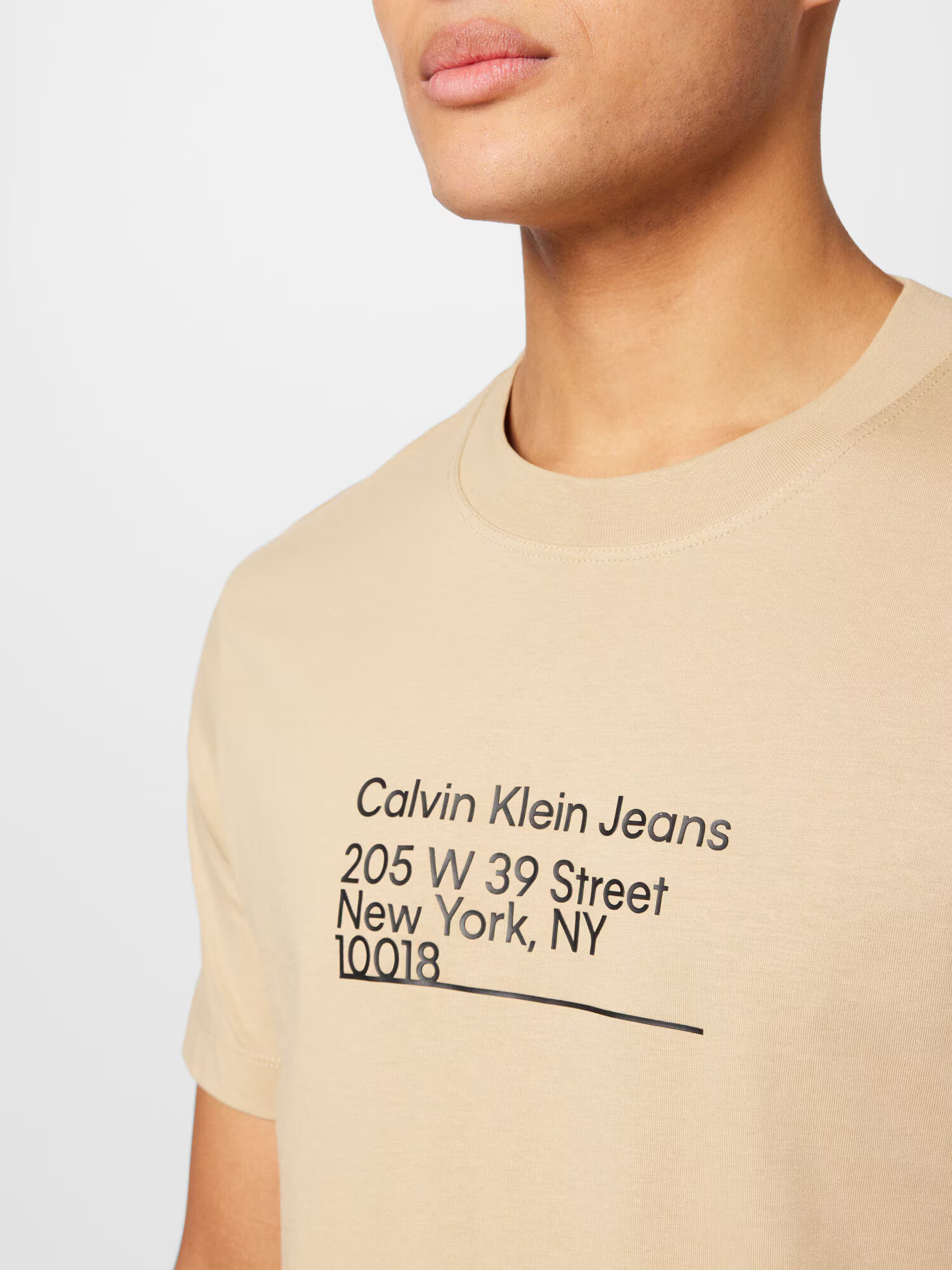 Calvin Klein Jeans Tričko svetlobéžová / čierna - Pepit.sk