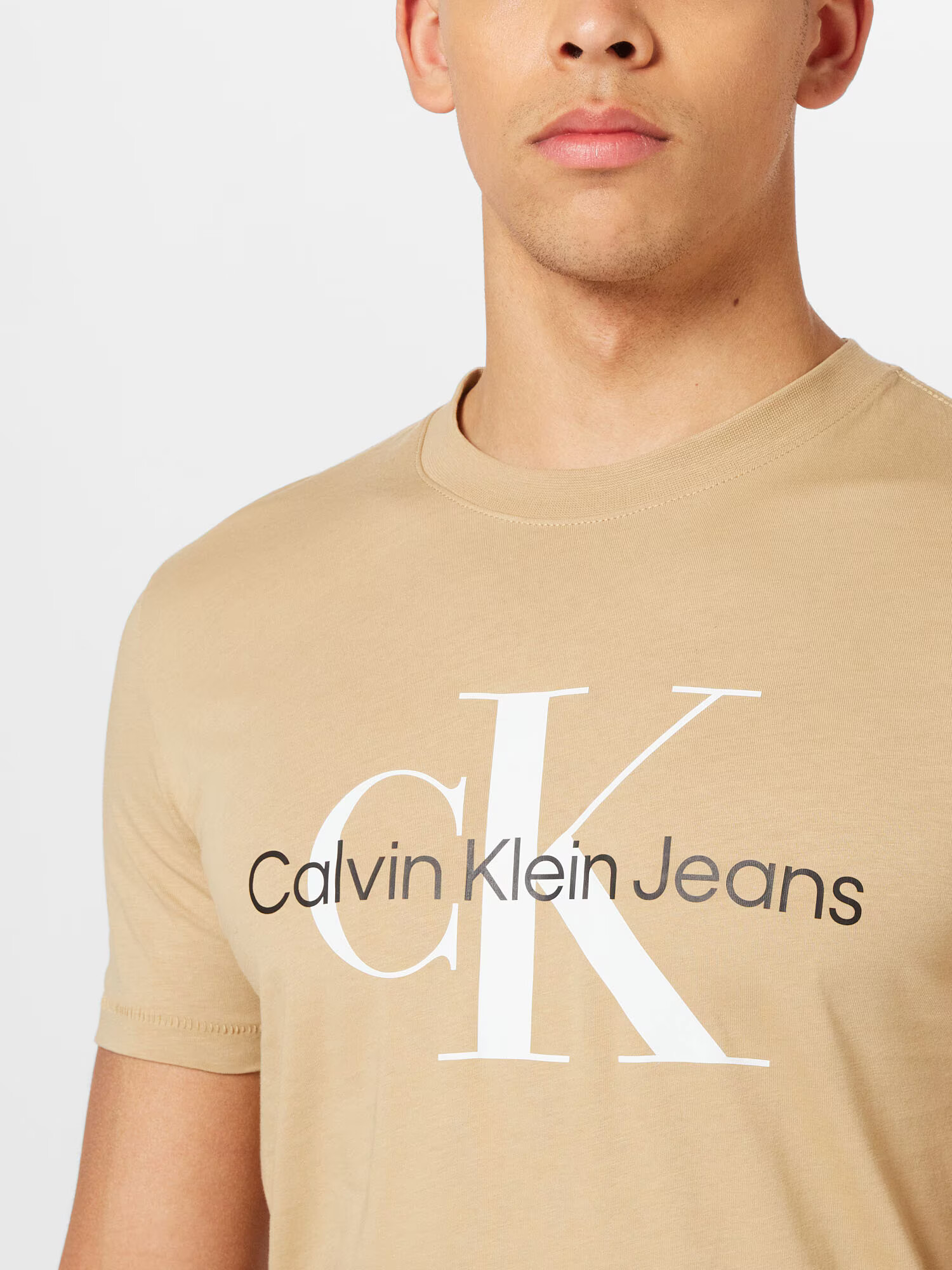 Calvin Klein Jeans Tričko tmavobéžová / námornícka modrá / čierna - Pepit.sk