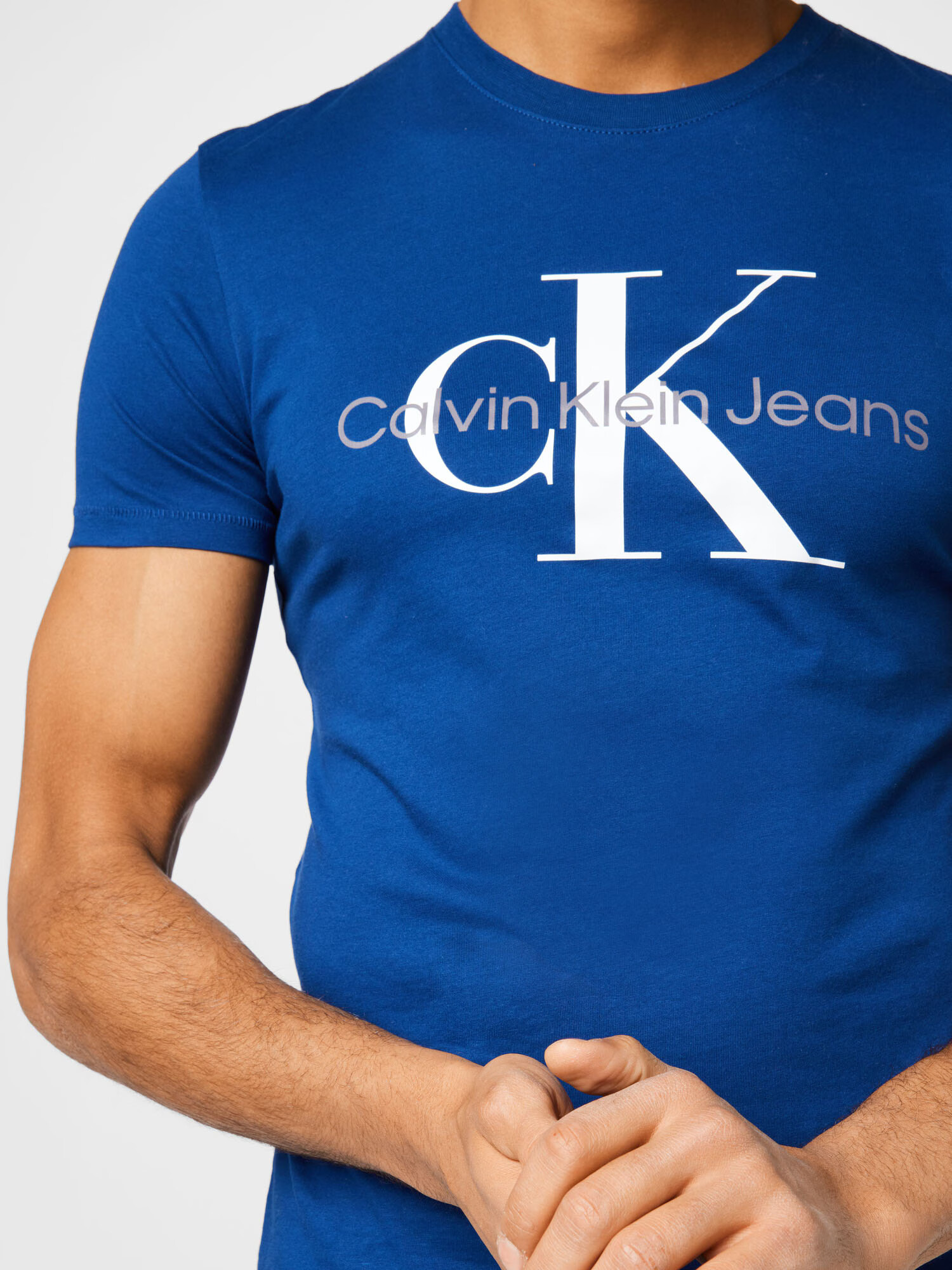 Calvin Klein Jeans Tričko tmavomodrá / sivá / biela - Pepit.sk