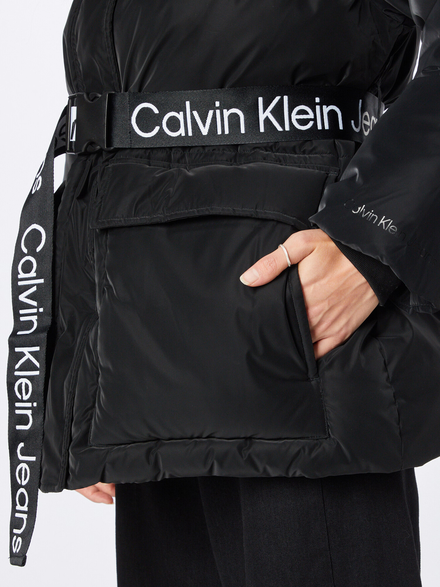 Calvin Klein Jeans Zimná bunda čierna / biela - Pepit.sk