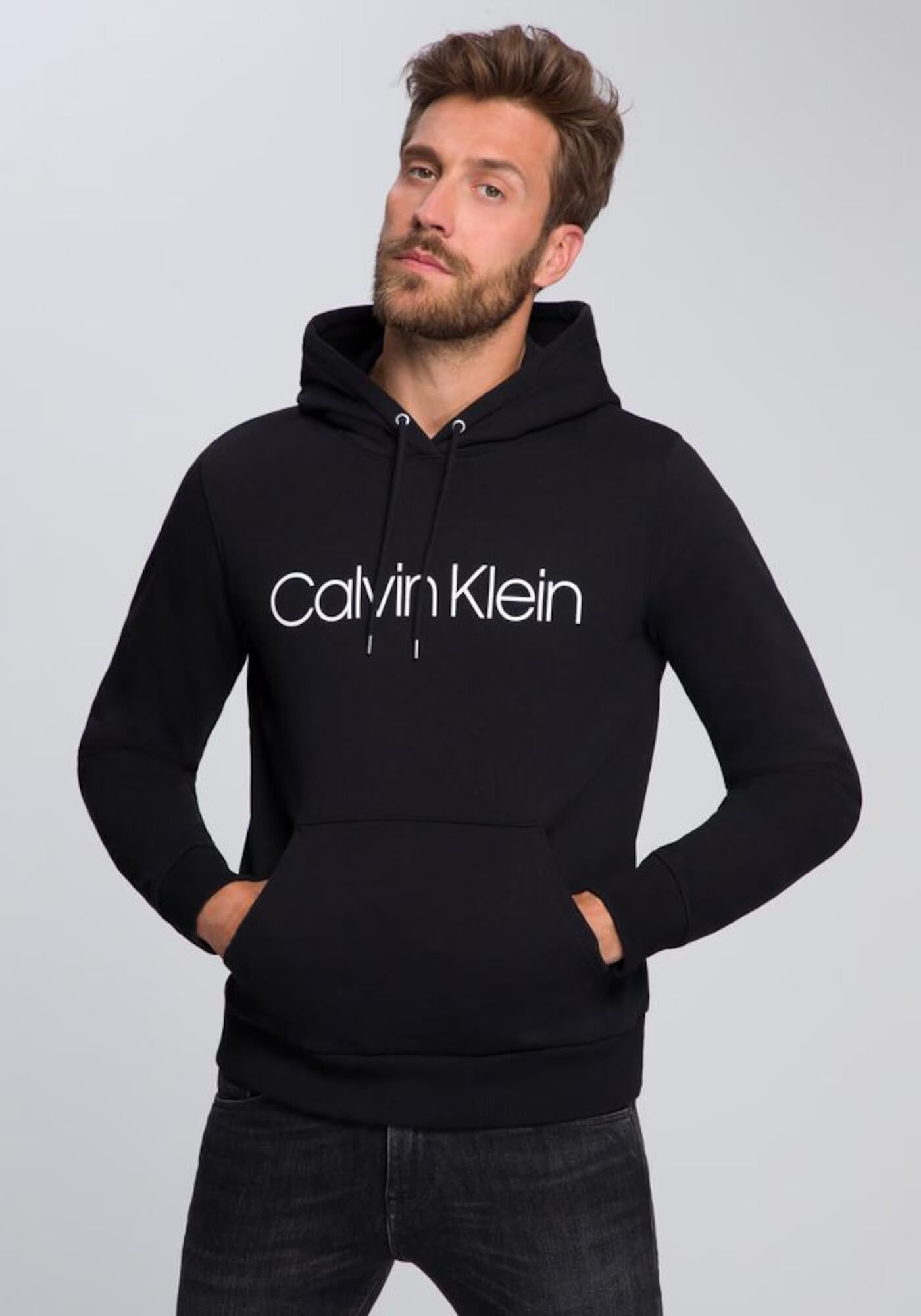 Calvin Klein Mikina čierna / biela - Pepit.sk