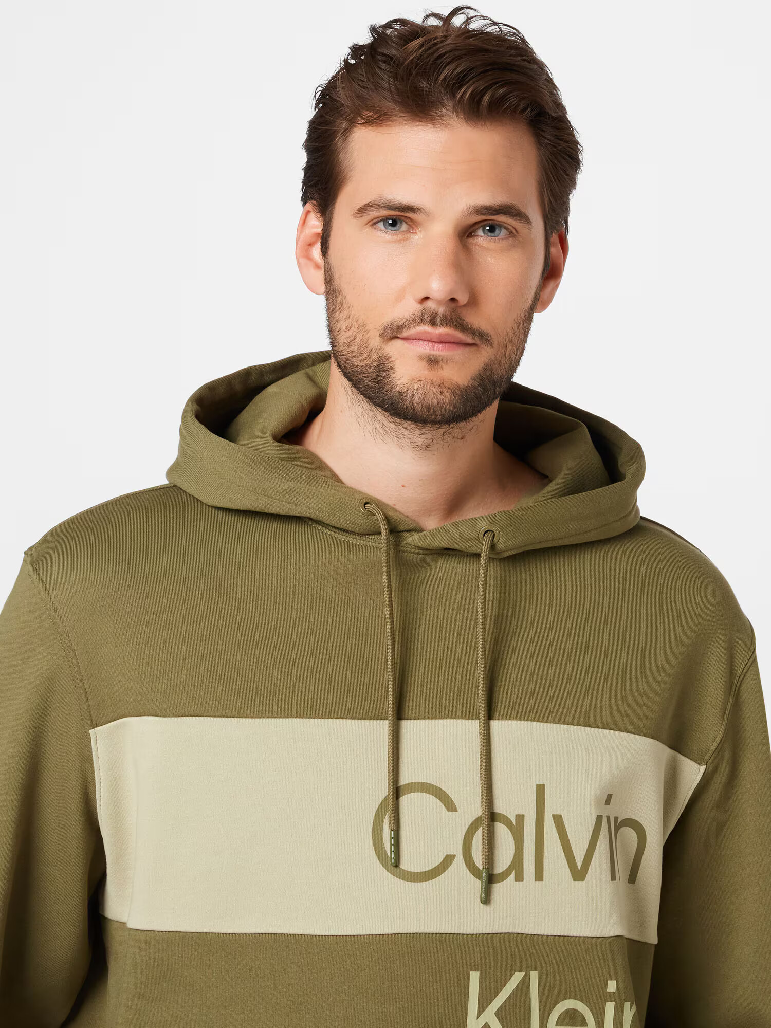 Calvin Klein Mikina krémová / olivová - Pepit.sk