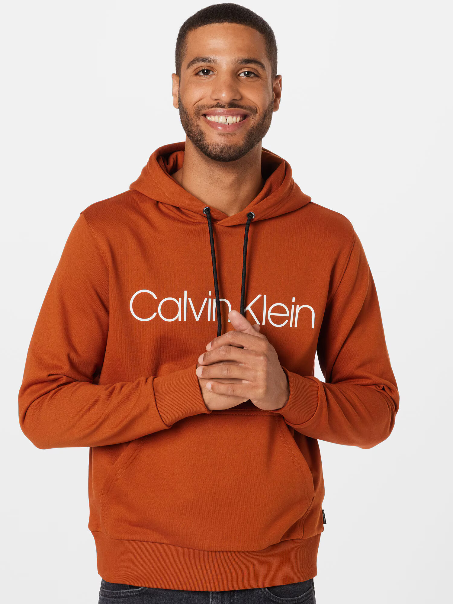 Calvin Klein Mikina oranžová / čierna / biela - Pepit.sk