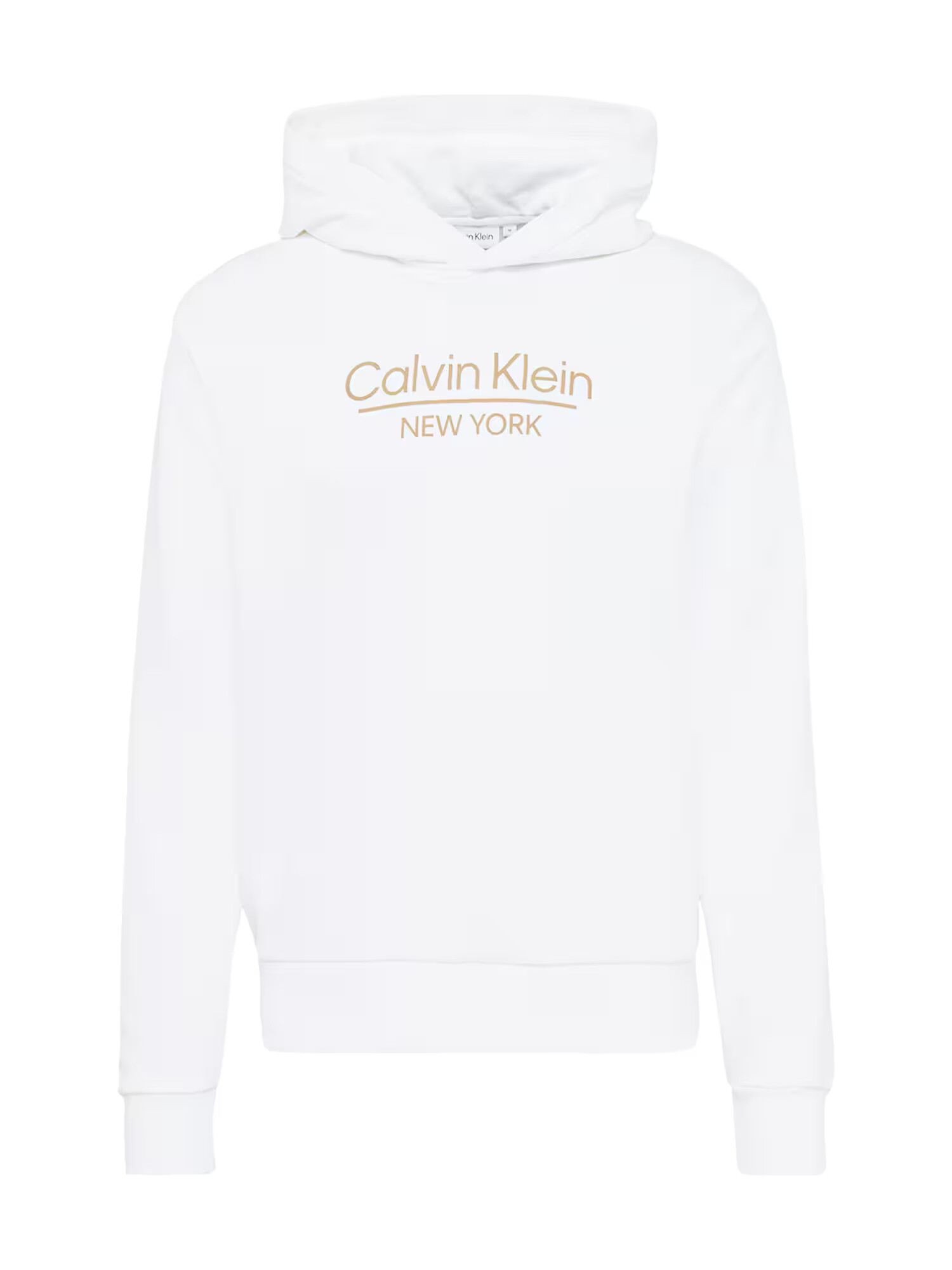 Calvin Klein Mikina tmavobéžová / biela - Pepit.sk