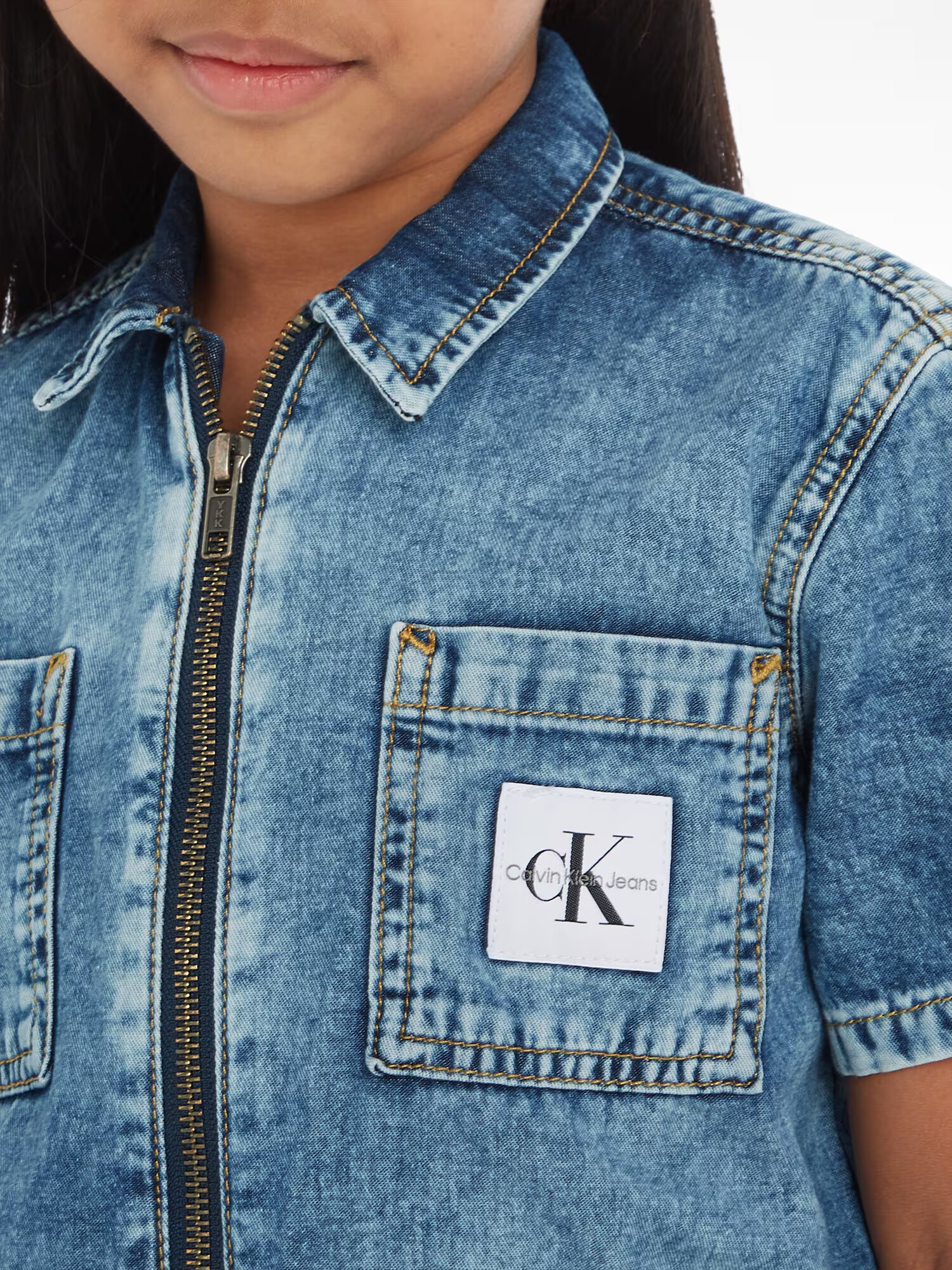 Calvin Klein Overal modrá denim - Pepit.sk