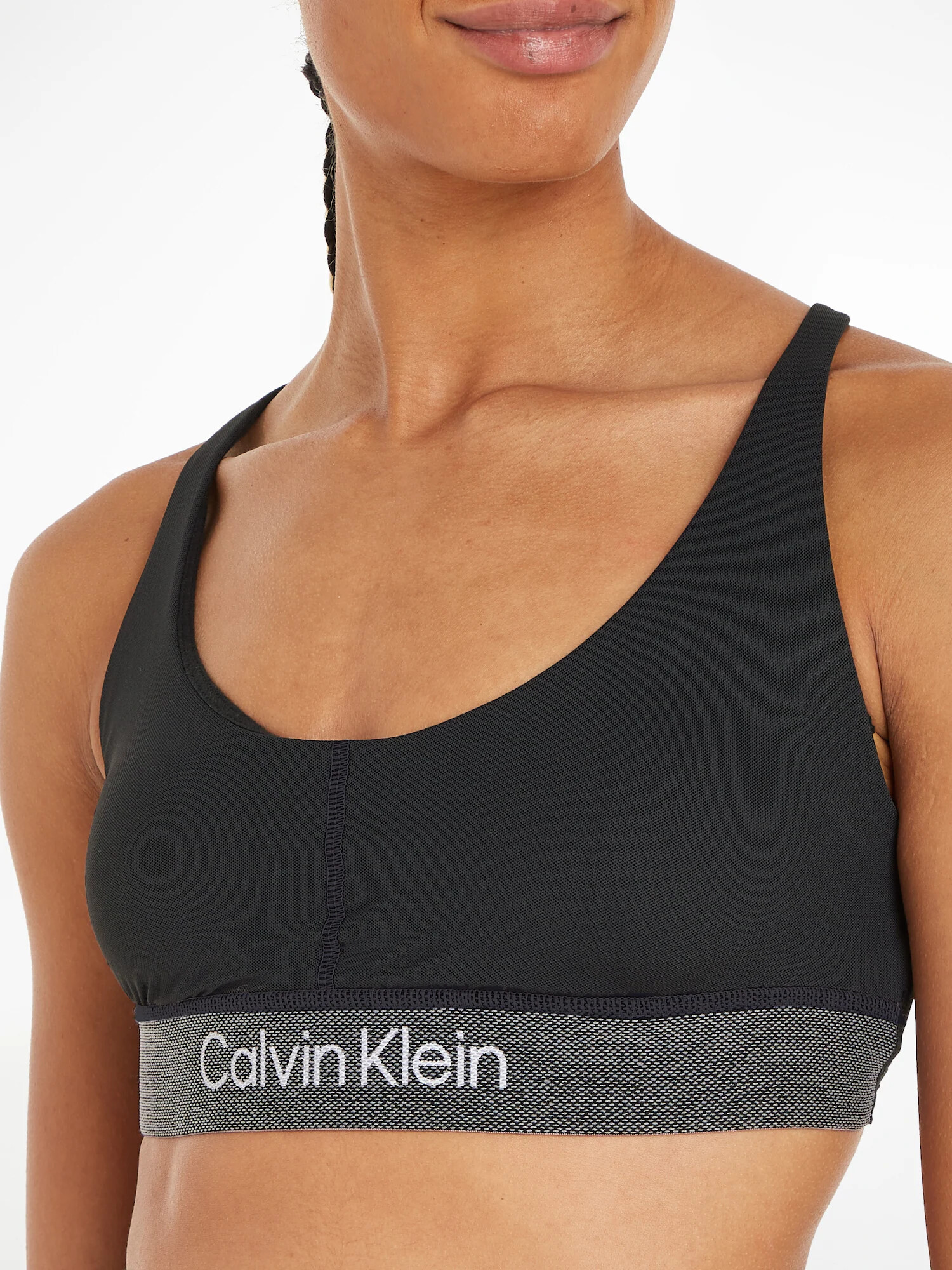 Calvin Klein Sport Športová podprsenka čierna / biela - Pepit.sk