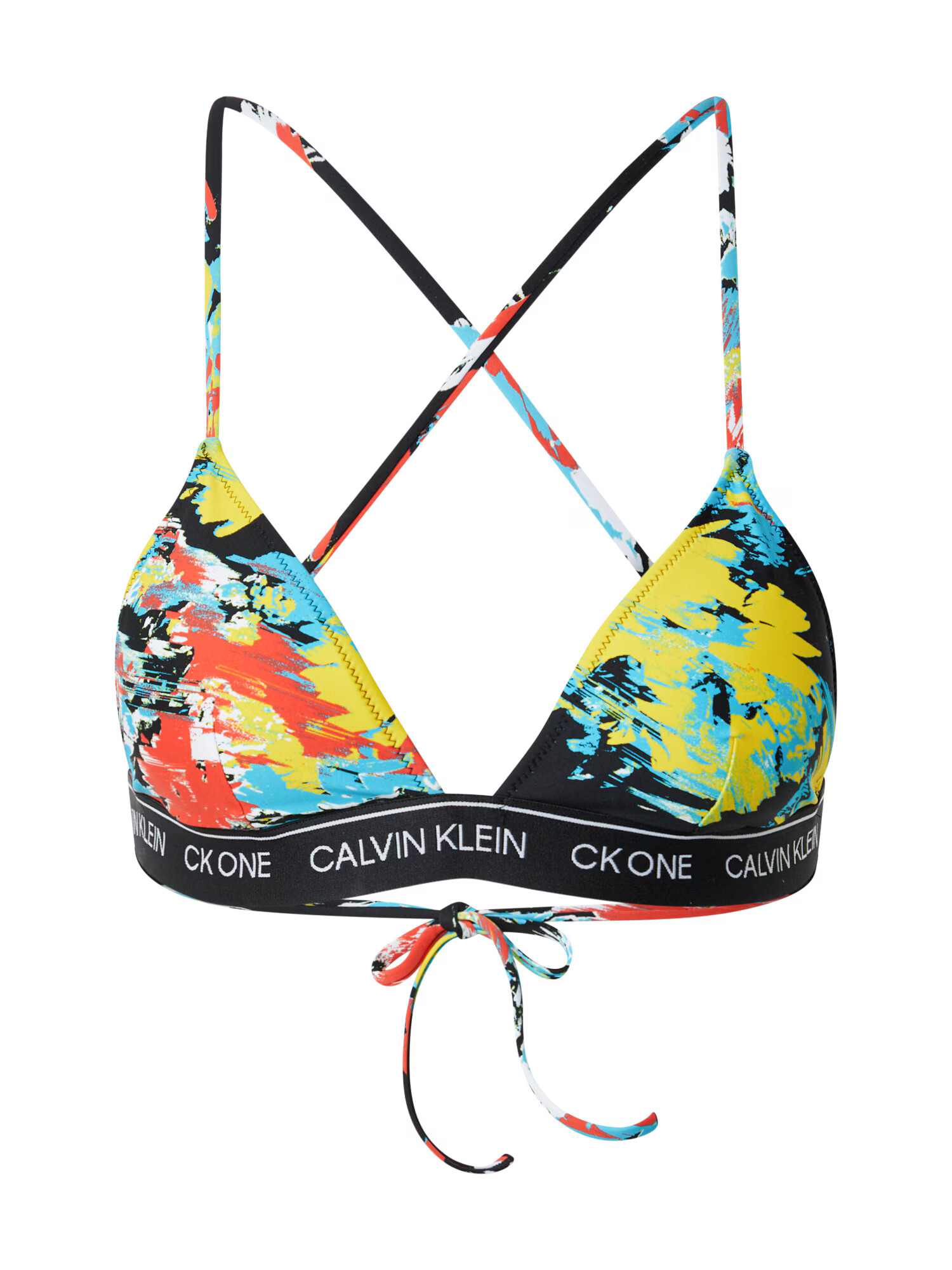 Calvin Klein Swimwear Bikinový top azúrová / žltá / červená / čierna / biela - Pepit.sk