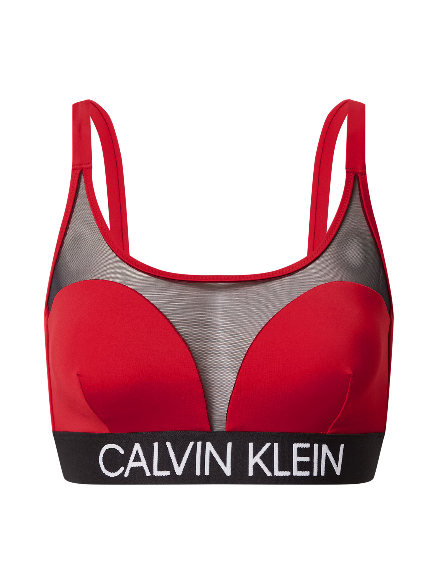 Calvin Klein Swimwear Bikinový top červená / čierna - Pepit.sk