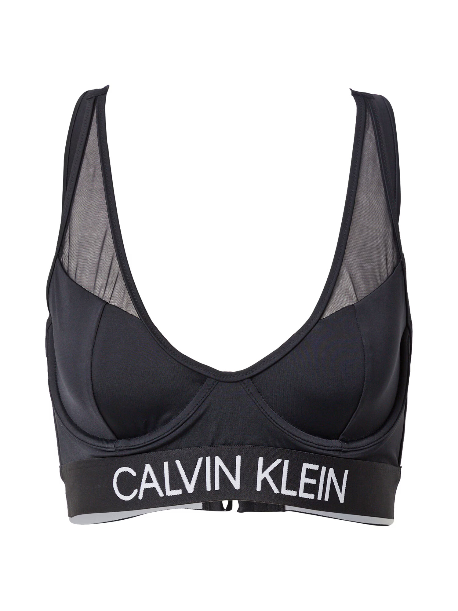 Calvin Klein Swimwear Bikinový top čierna / biela - Pepit.sk