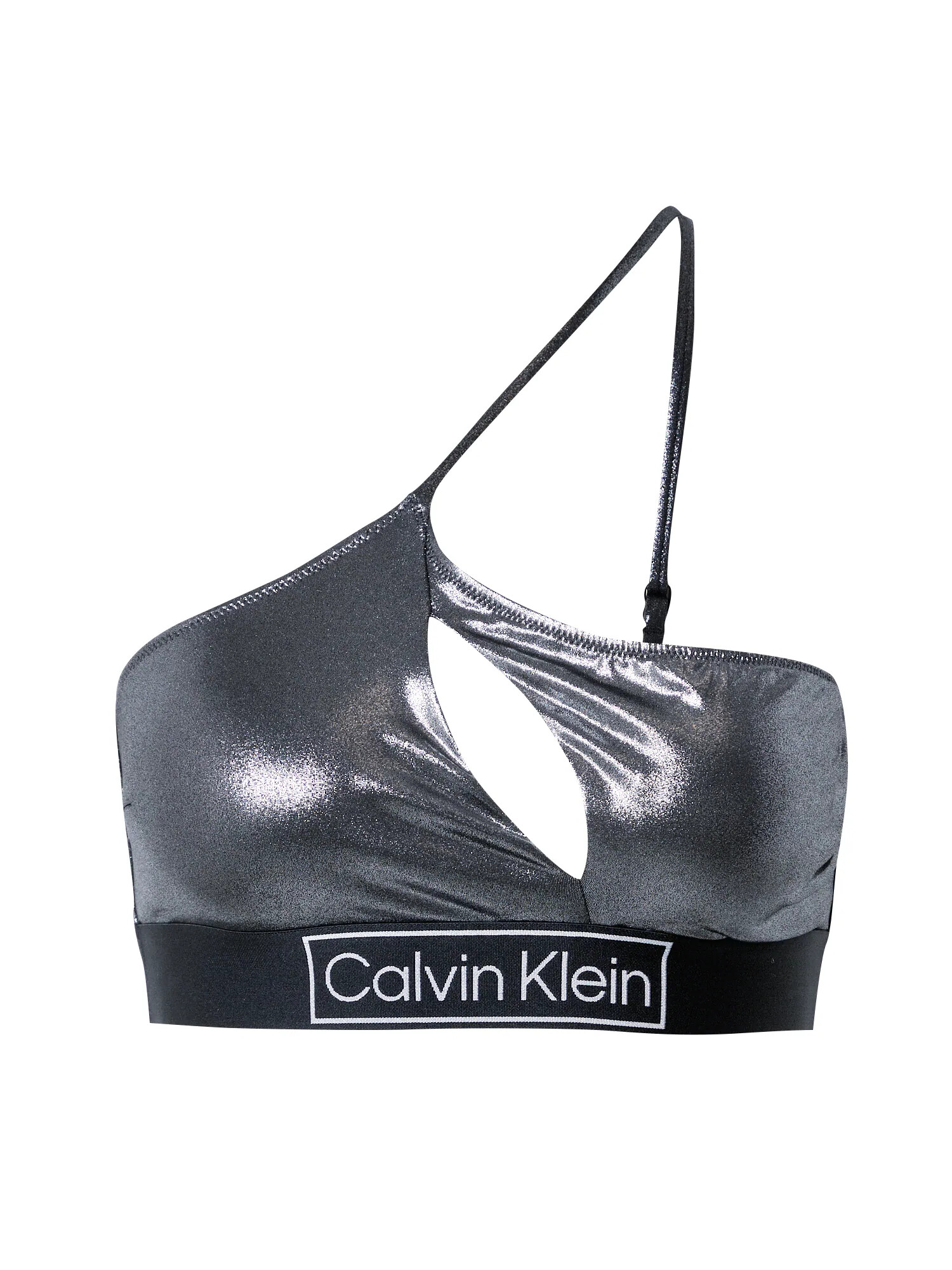 Calvin Klein Swimwear Bikinový top čierna / biela - Pepit.sk