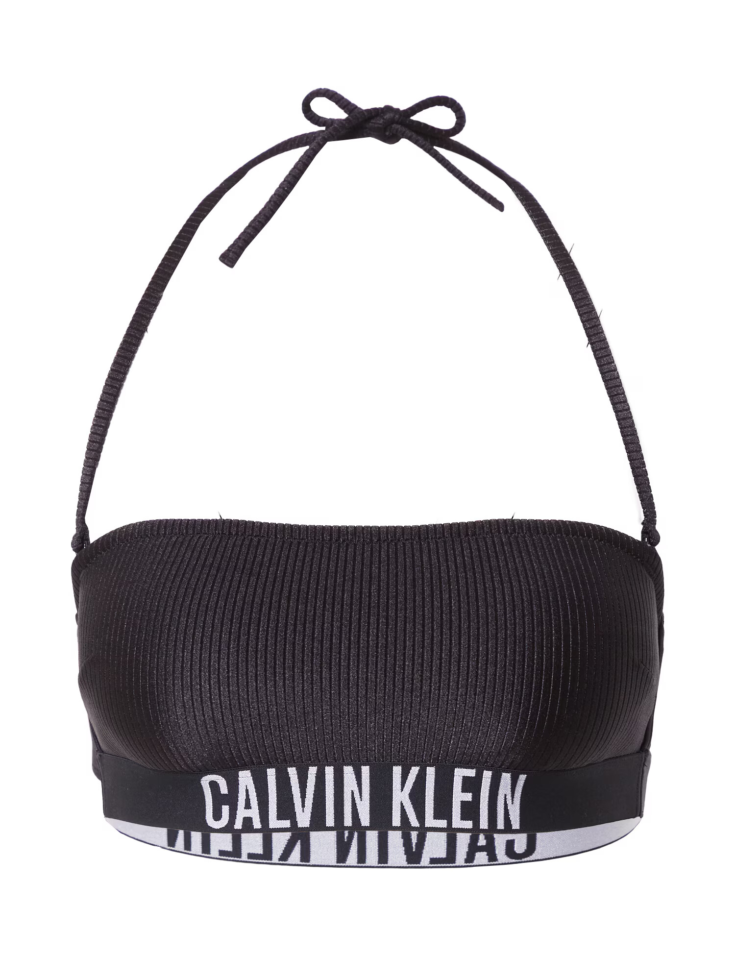 Calvin Klein Swimwear Bikinový top čierna / biela - Pepit.sk