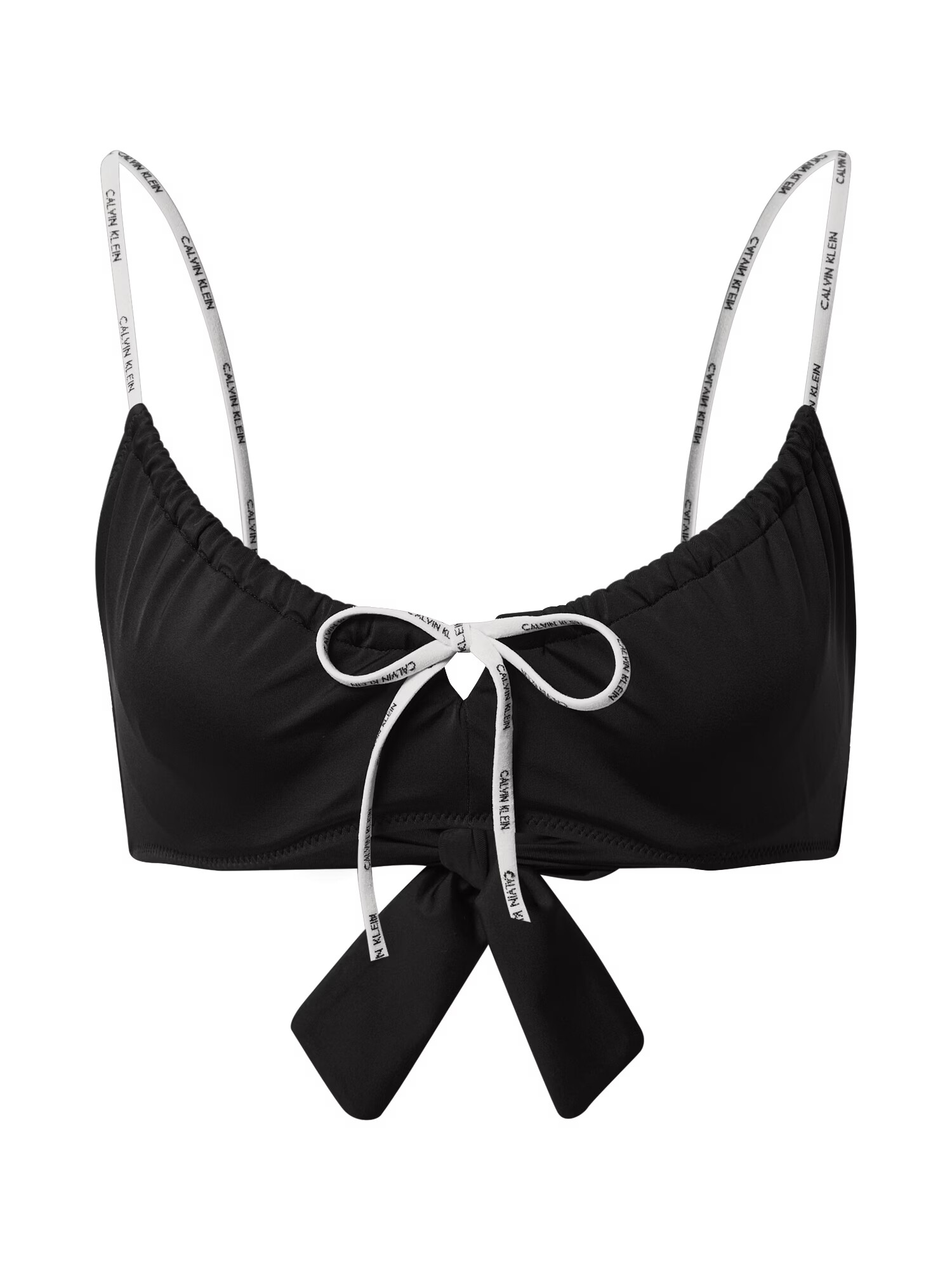 Calvin Klein Swimwear Bikinový top čierna / biela - Pepit.sk