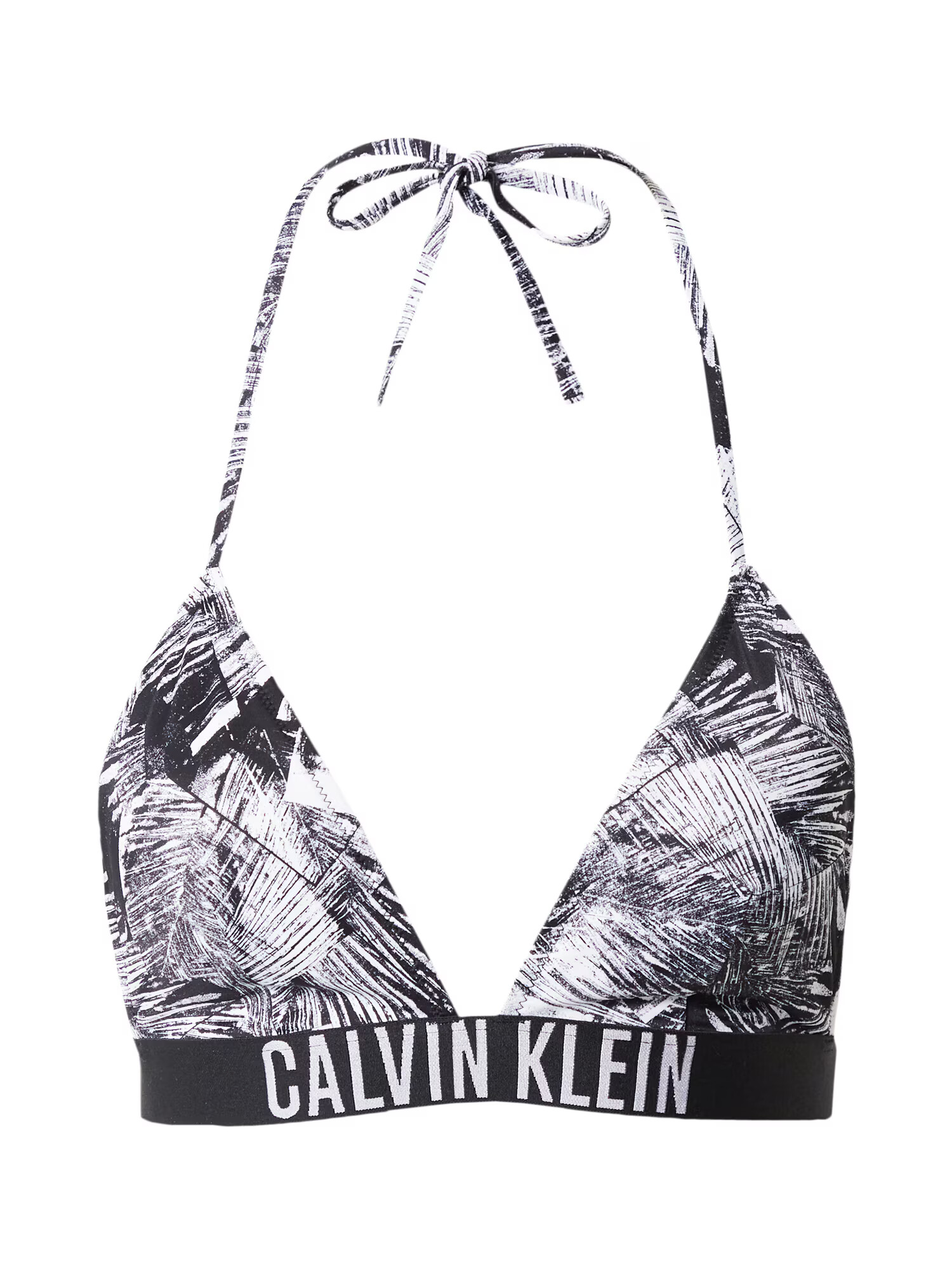 Calvin Klein Swimwear Bikinový top 'Intens' sivá / čierna / biela - Pepit.sk