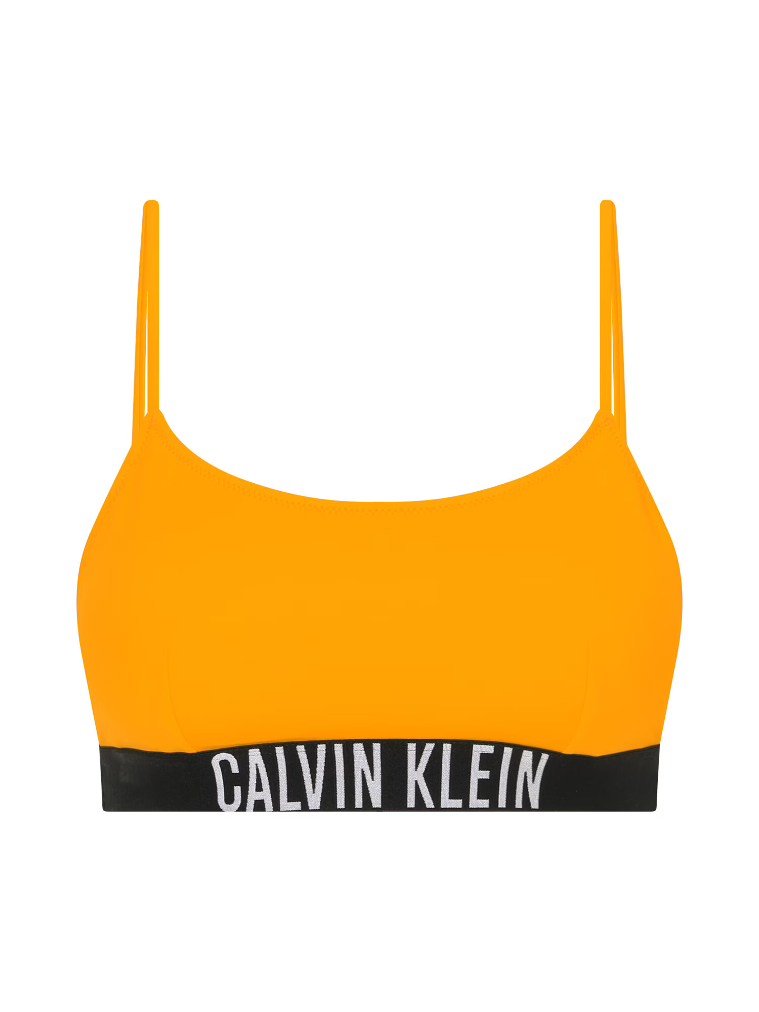 Calvin Klein Swimwear Bikinový top 'Intense Power' oranžová / čierna / biela - Pepit.sk