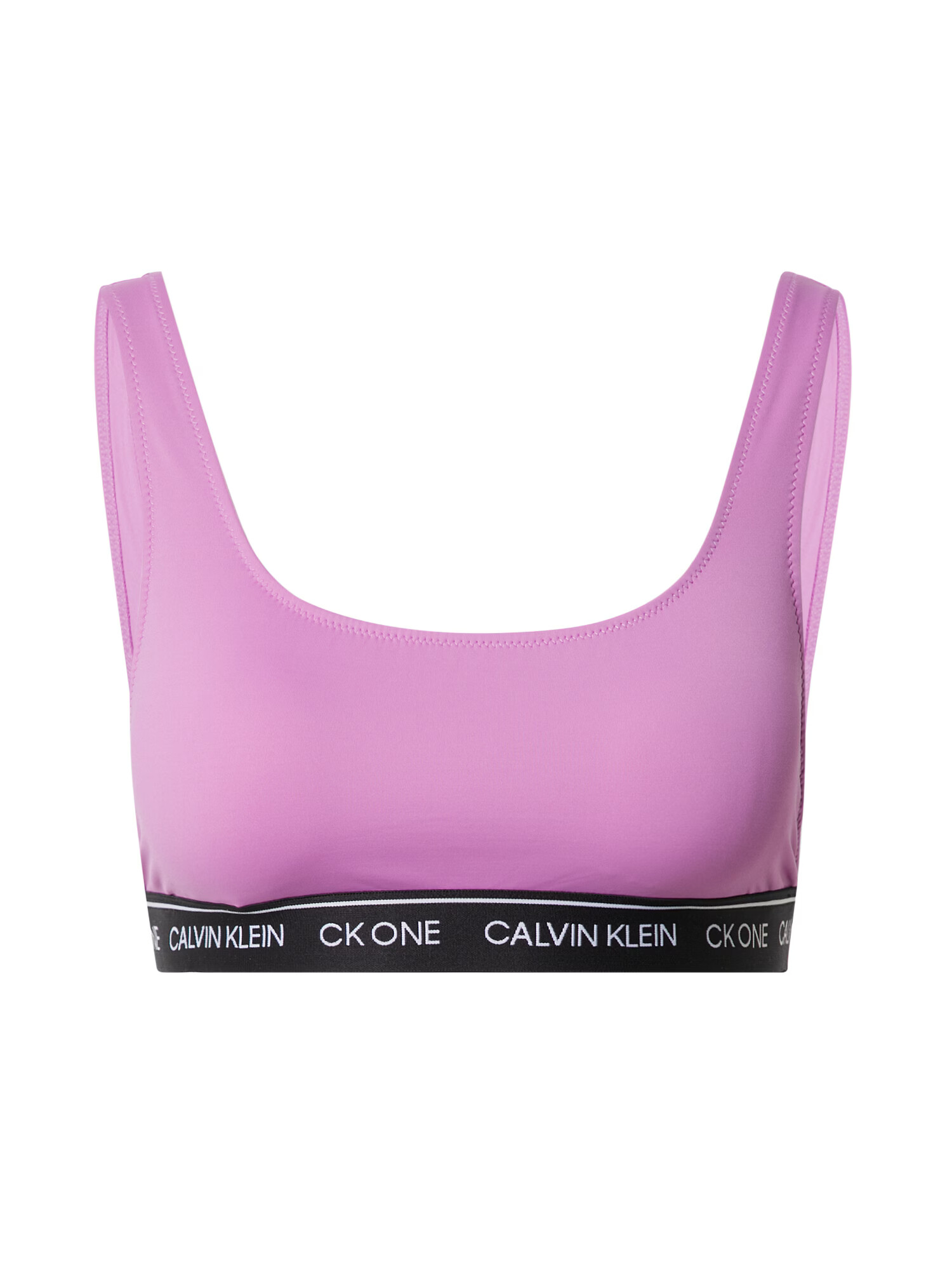 Calvin Klein Swimwear Bikinový top ružová / čierna / biela - Pepit.sk