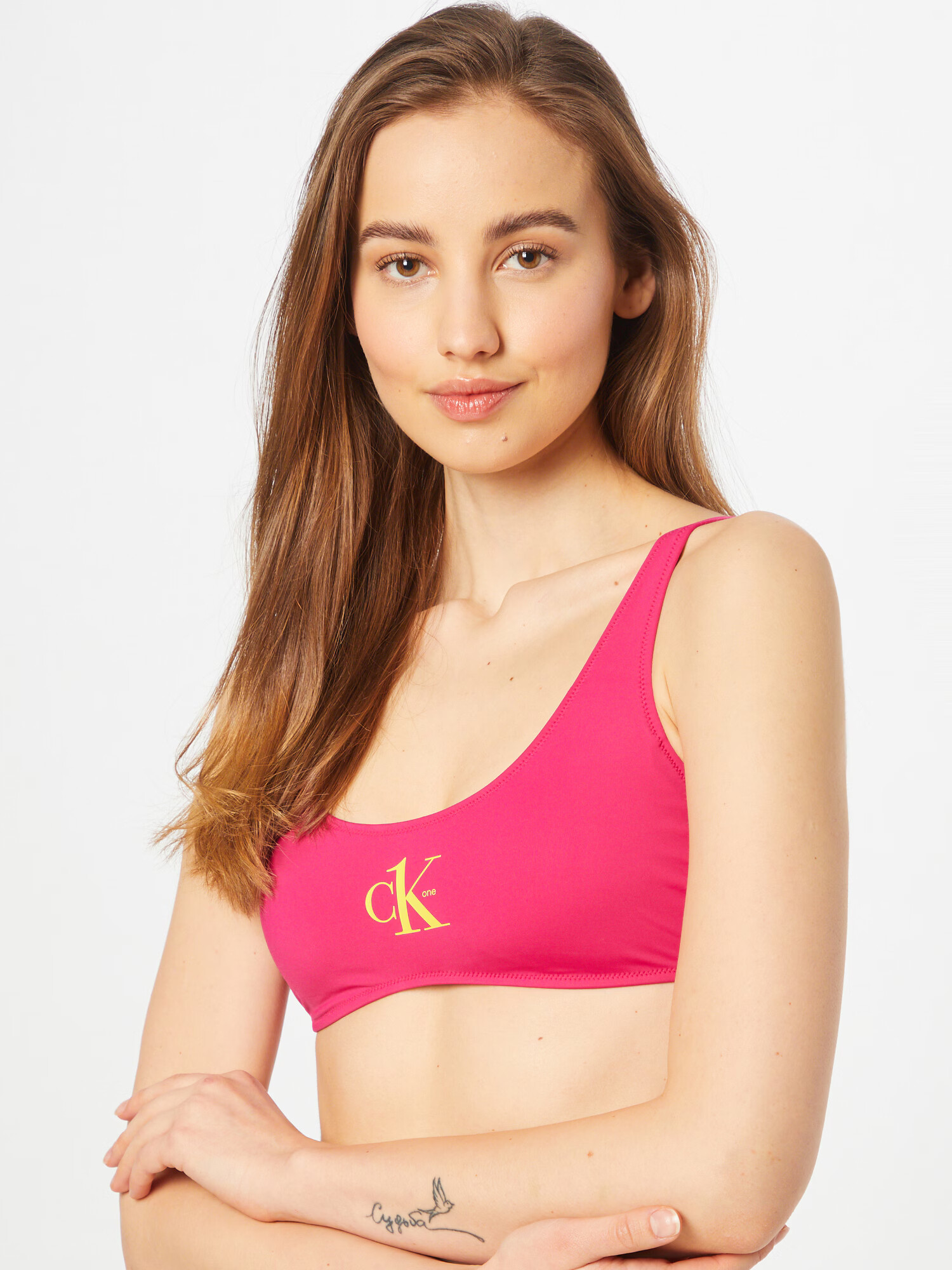 Calvin Klein Swimwear Bikinový top žltá / ružová - Pepit.sk