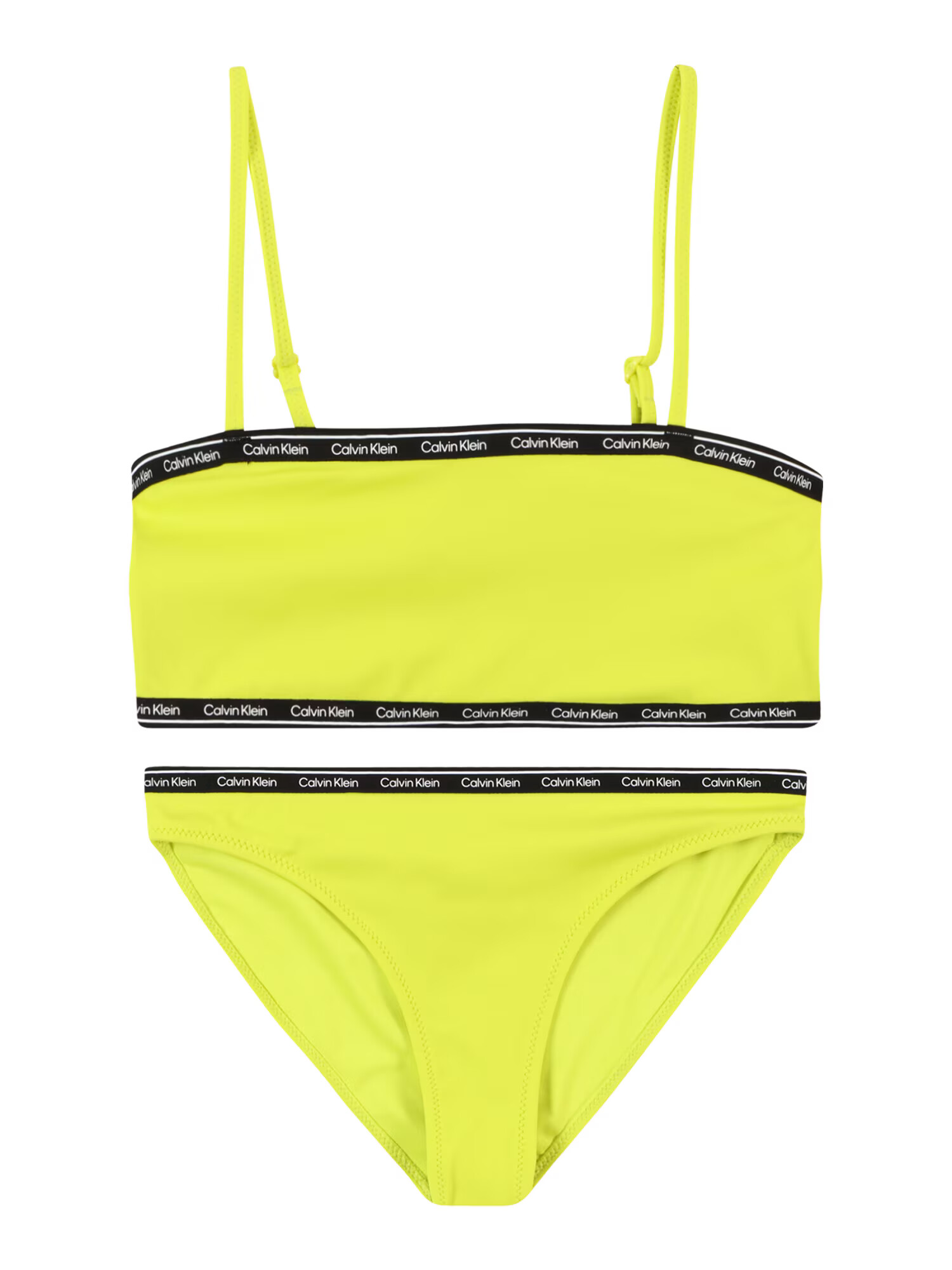 Calvin Klein Swimwear Bikiny horčicová / čierna / biela - Pepit.sk