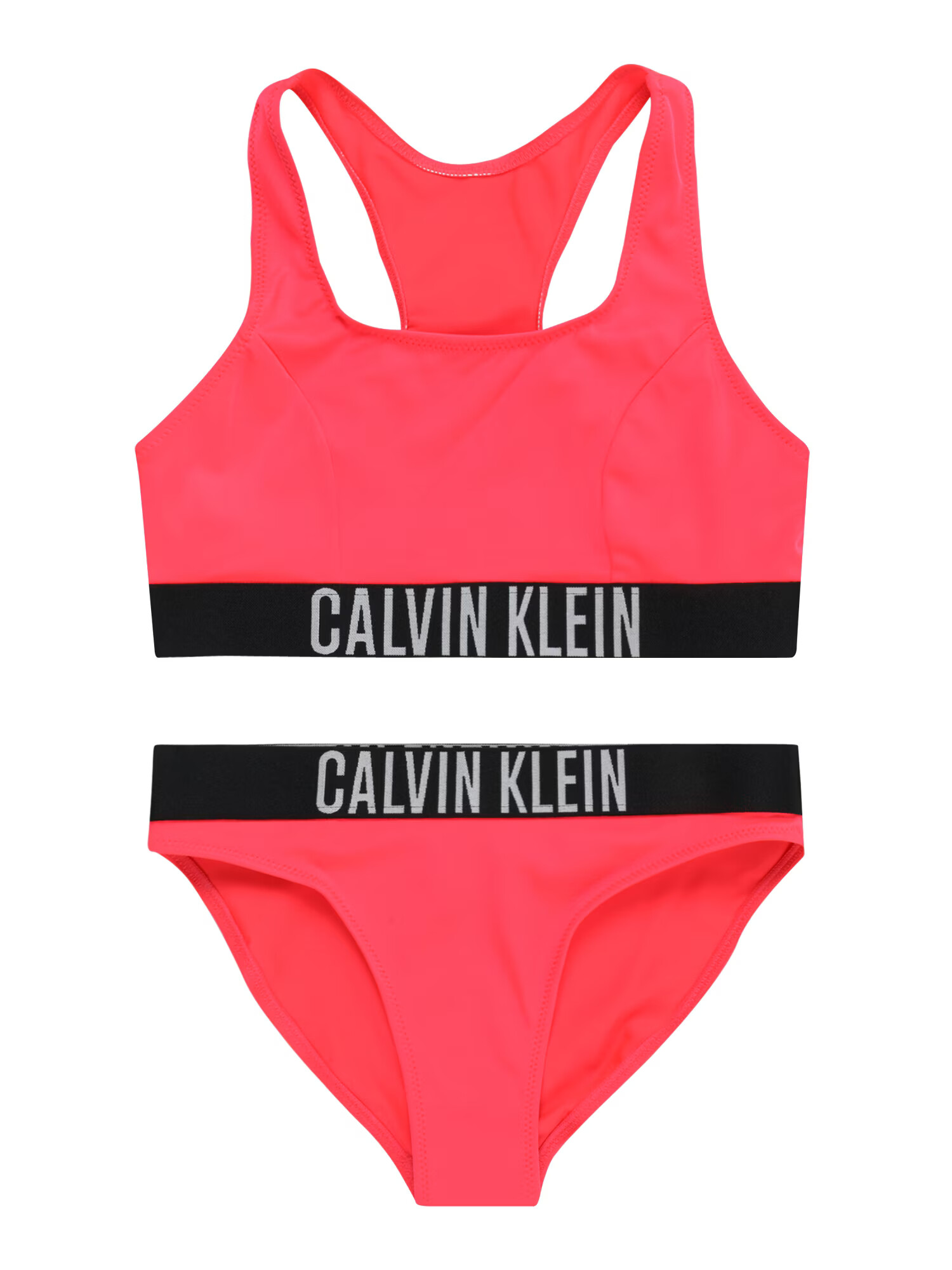 Calvin Klein Swimwear Bikiny sivá melírovaná / červená / čierna - Pepit.sk