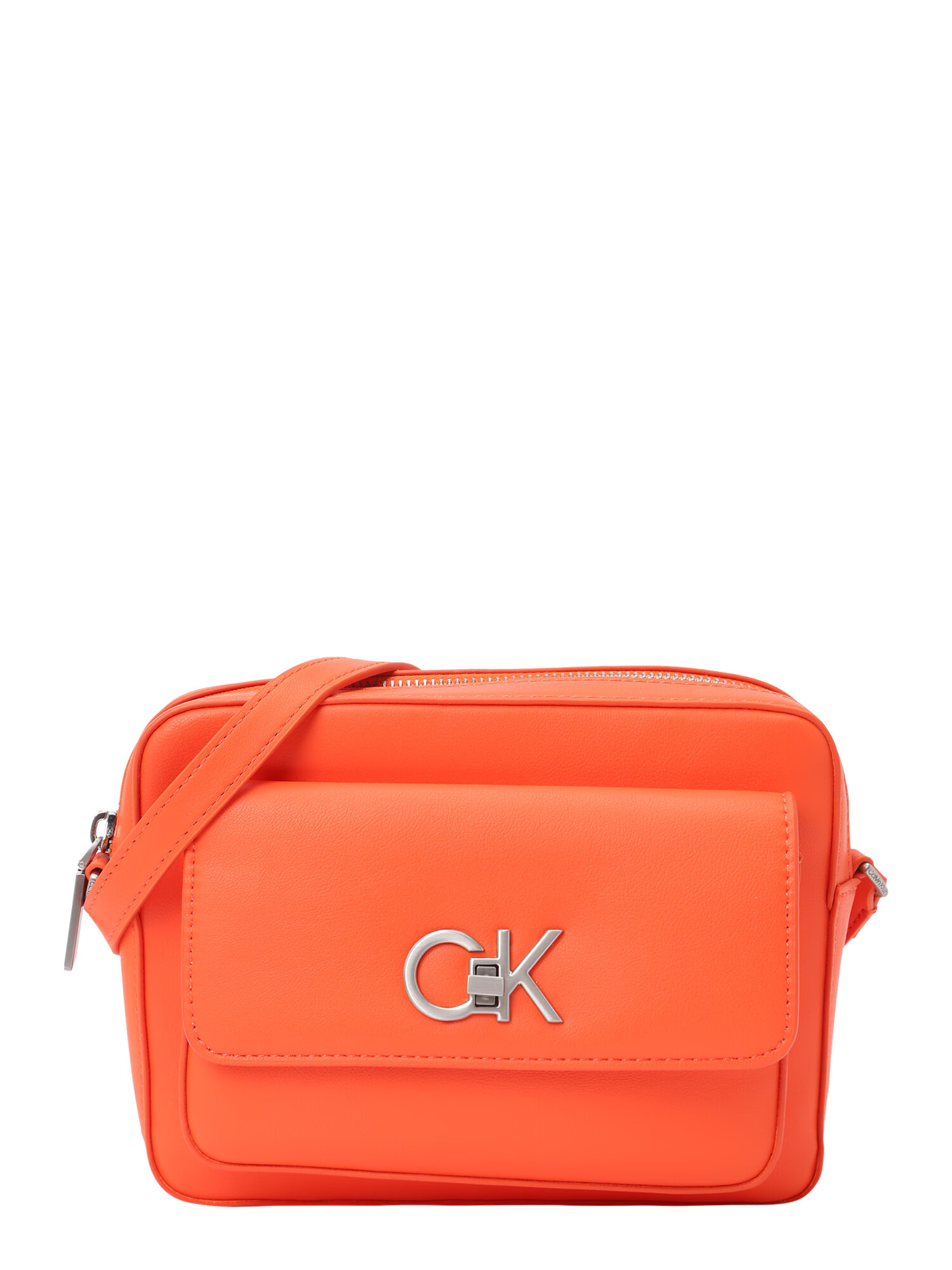 Calvin Klein Taška cez rameno oranžová / strieborná - Pepit.sk