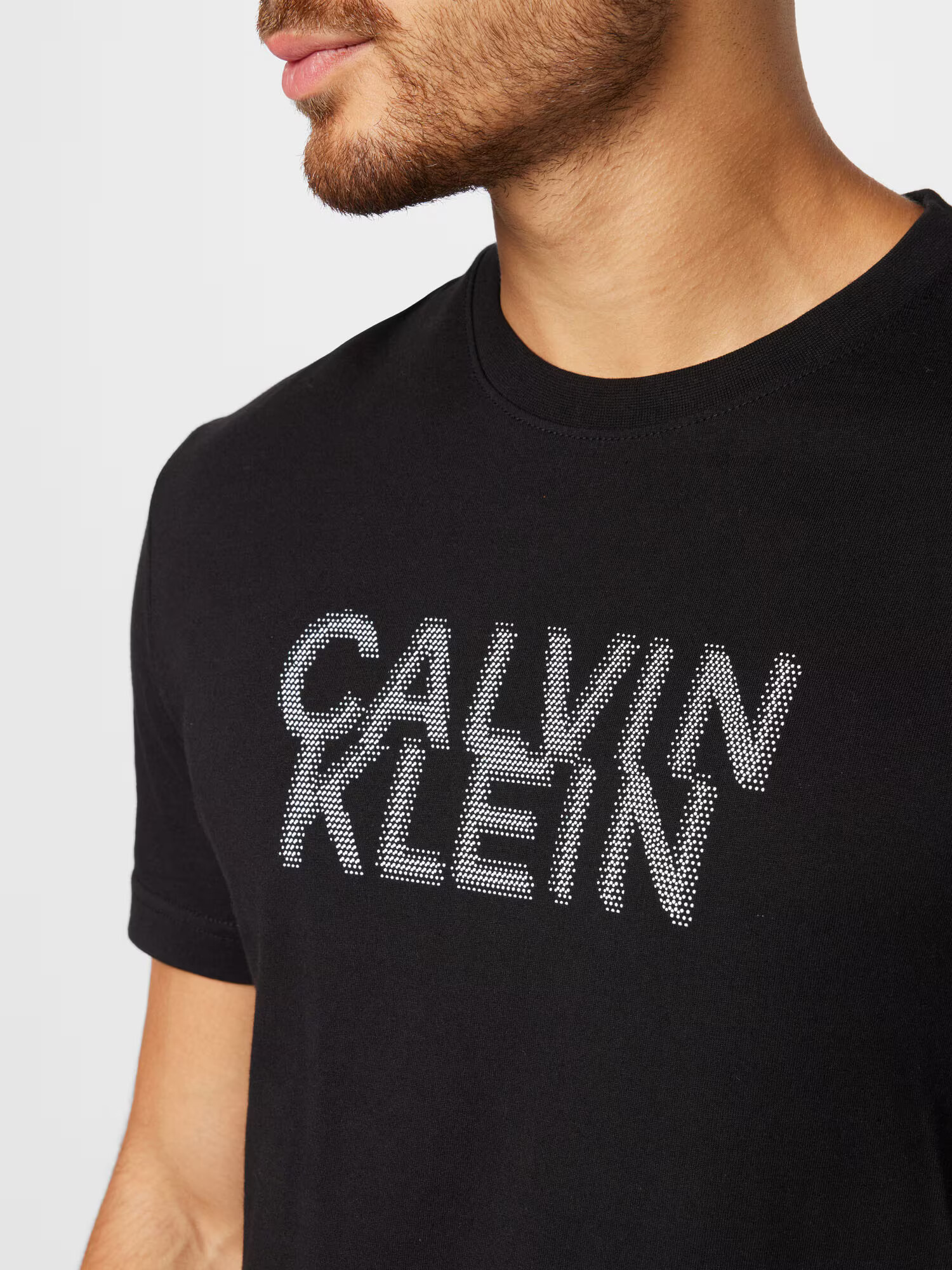 Calvin Klein Tričko čierna / šedobiela - Pepit.sk