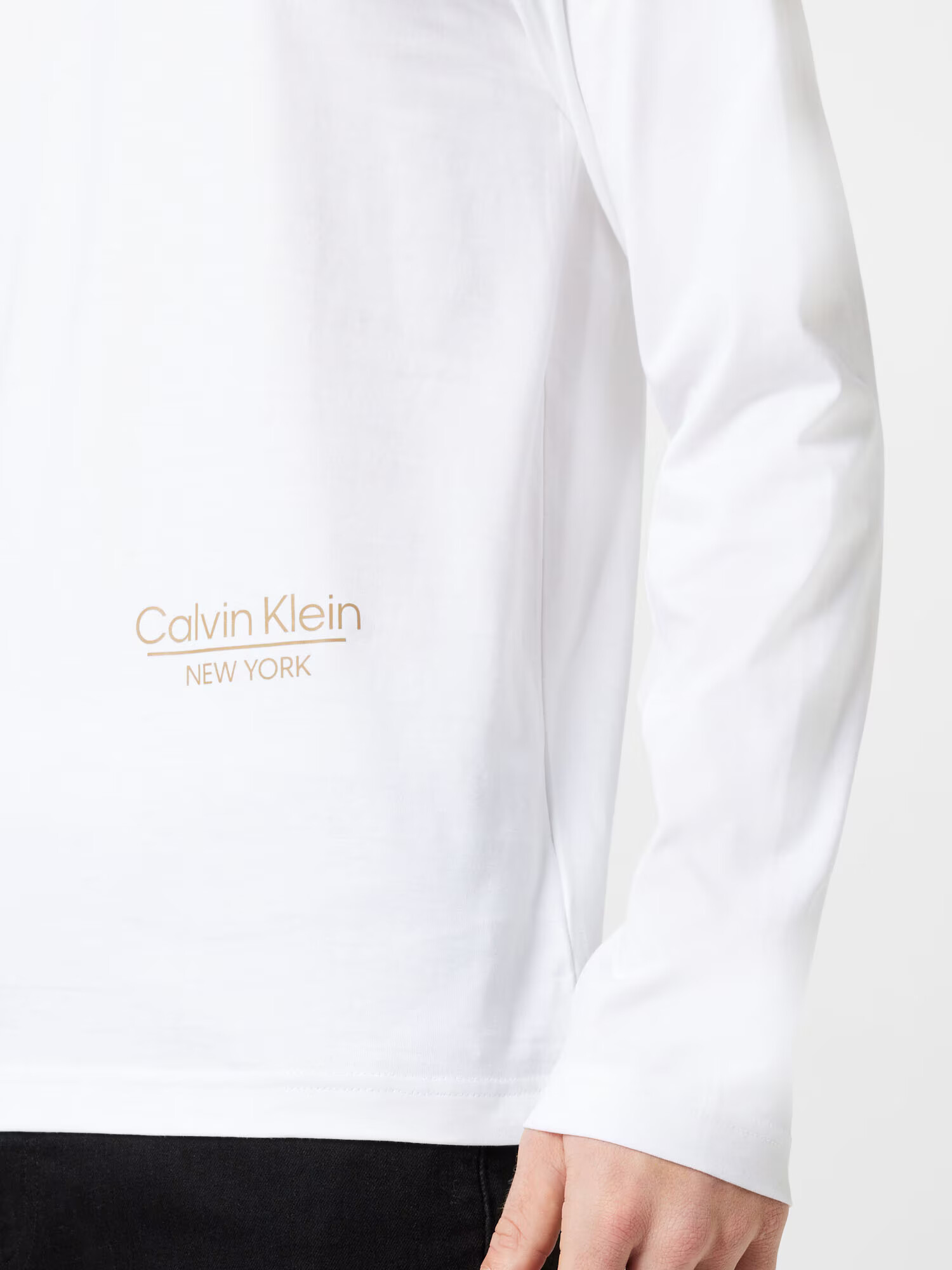 Calvin Klein Tričko tmavošedá / biela - Pepit.sk