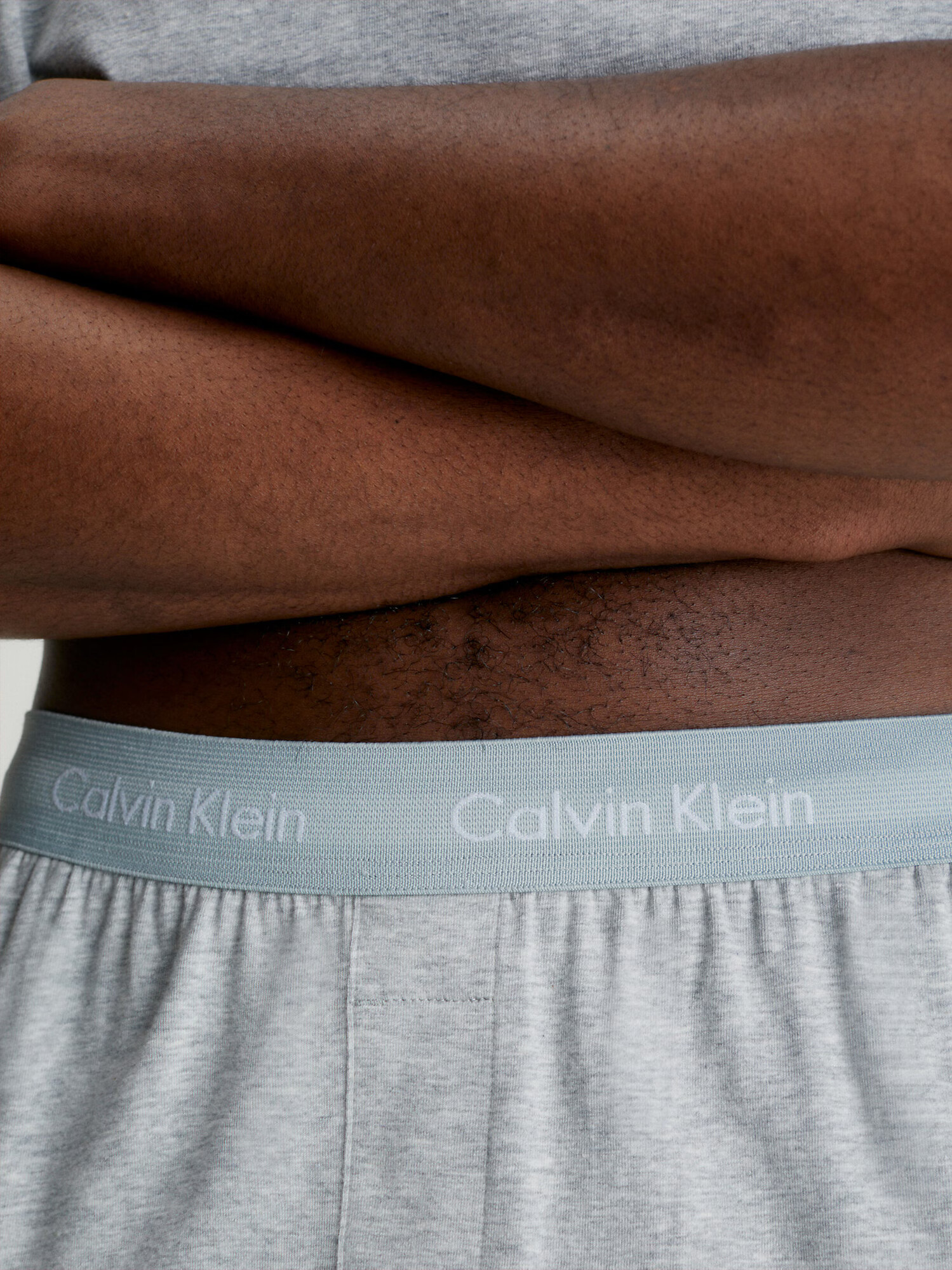 Calvin Klein Underwear Krátke pyžamo sivá melírovaná - Pepit.sk