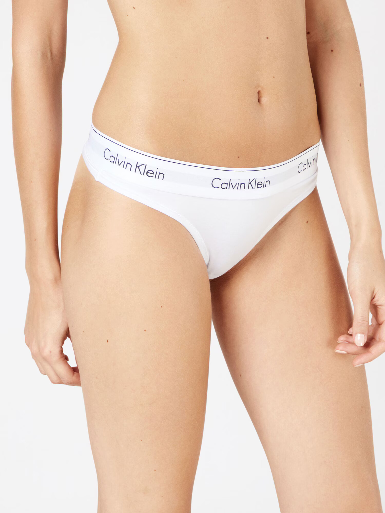 Calvin Klein Underwear Tangá čierna / biela - Pepit.sk