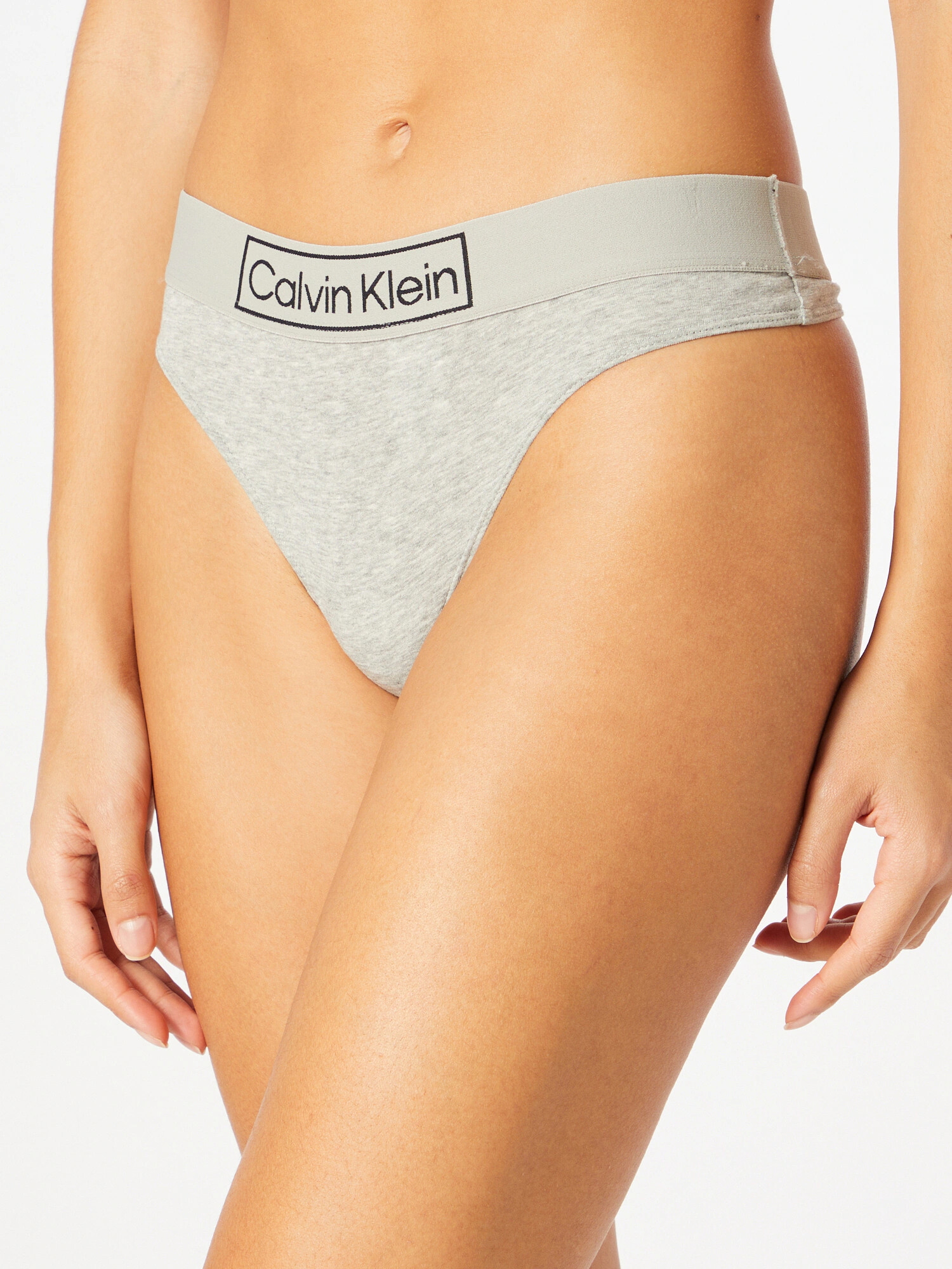 Calvin Klein Underwear Tangá sivá melírovaná / čierna - Pepit.sk