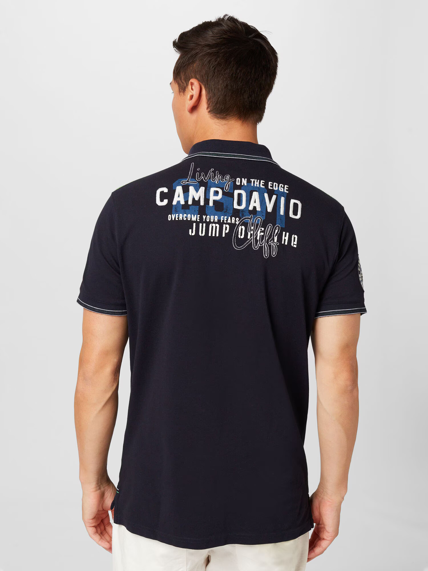 CAMP DAVID Tričko tmavomodrá / biela - Pepit.sk