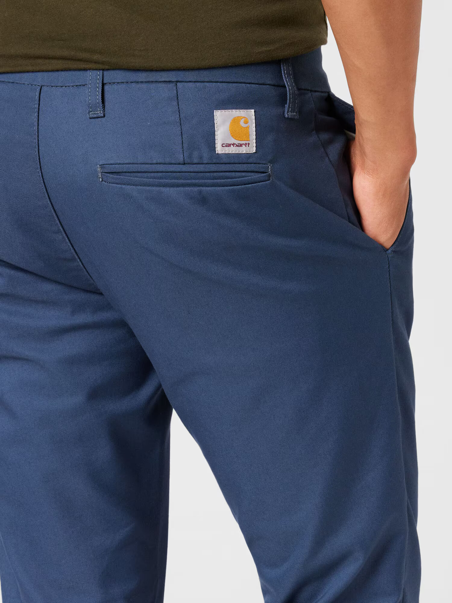 Carhartt WIP Chino nohavice 'Rebel' enciánová / tmavožltá / prírodná biela - Pepit.sk