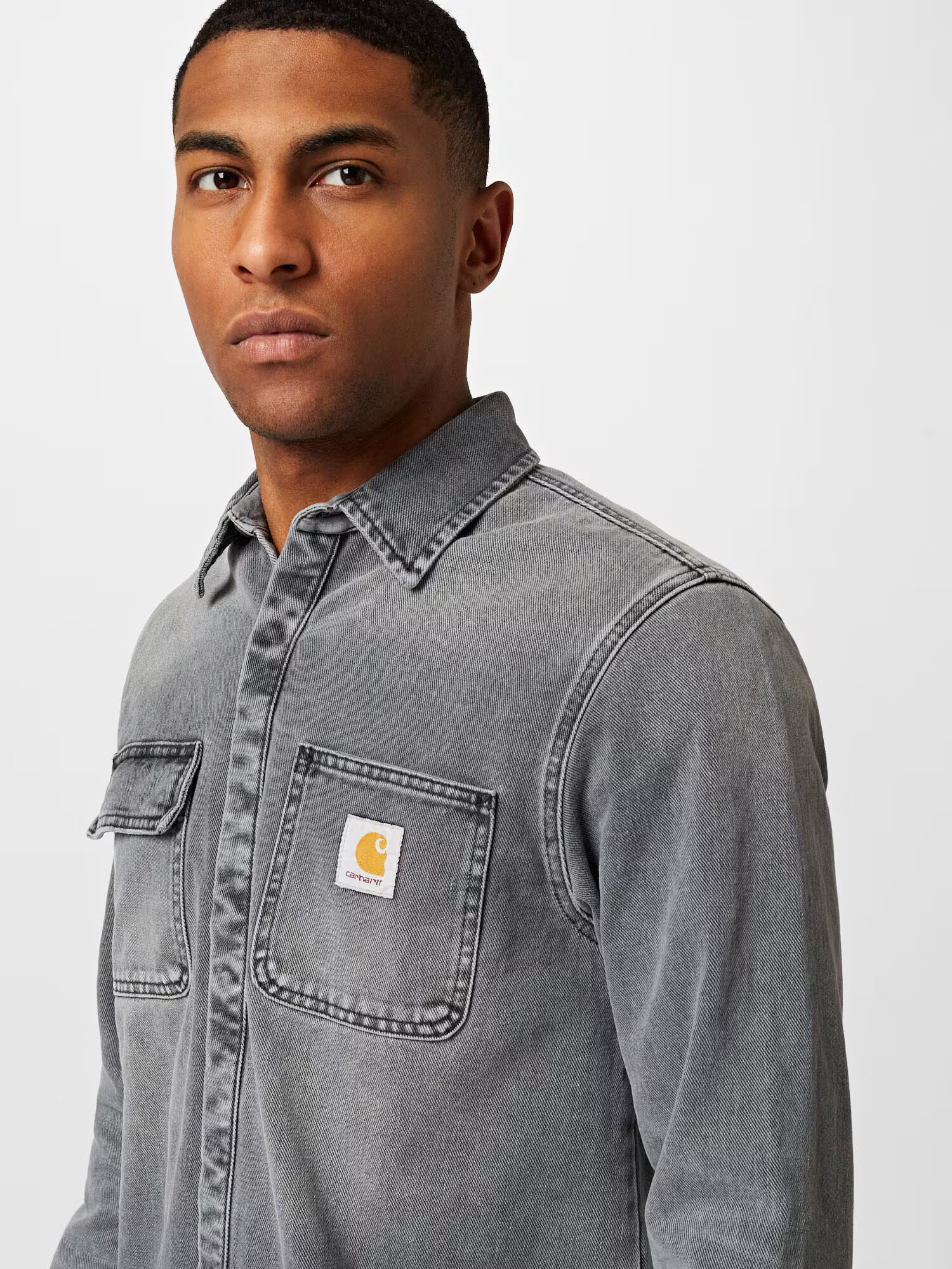 Carhartt WIP Košeľa 'Salinac' žltá / čierny denim / biela - Pepit.sk