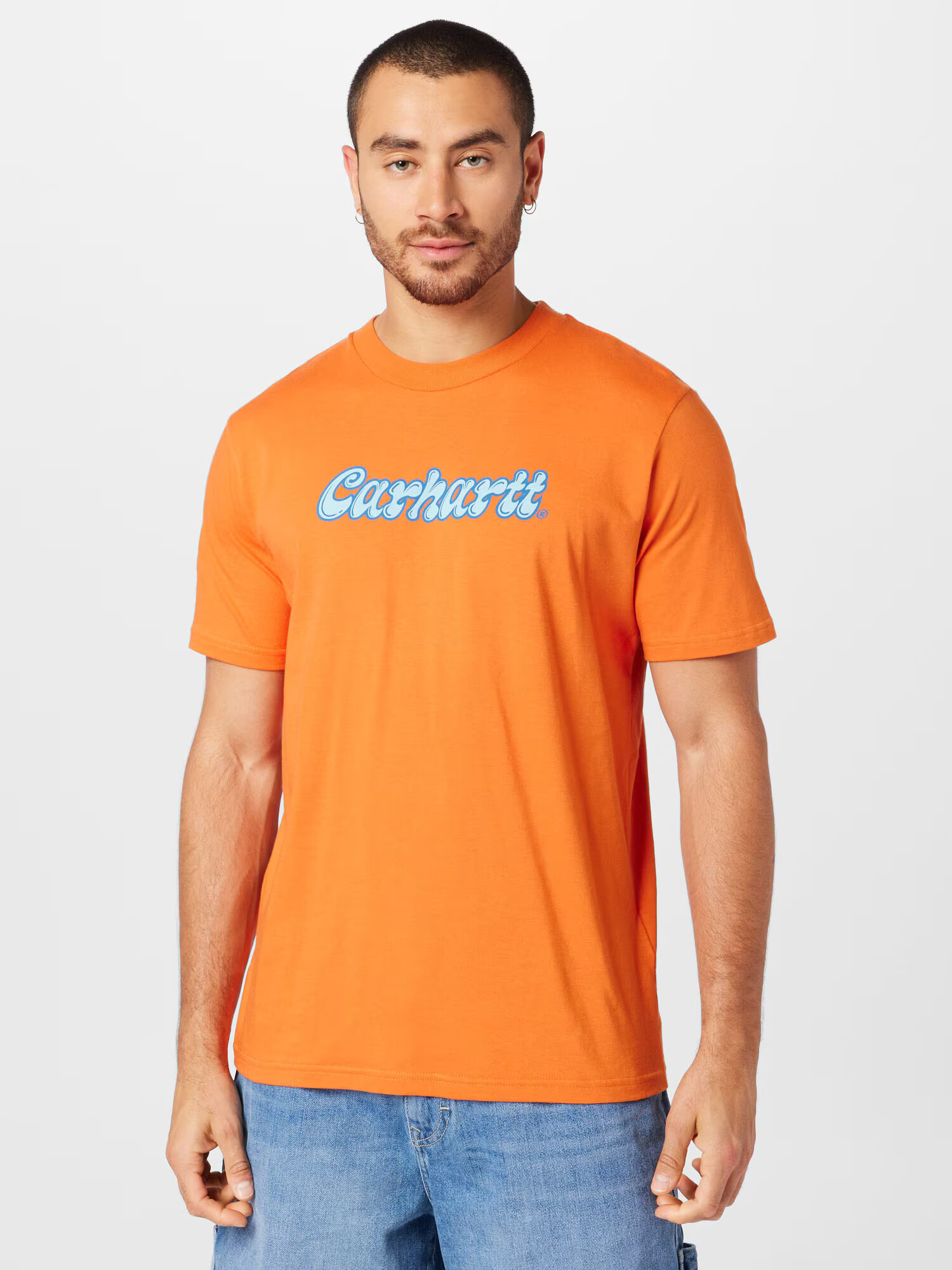 Carhartt WIP Tričko azúrová / kráľovská modrá / oranžová - Pepit.sk